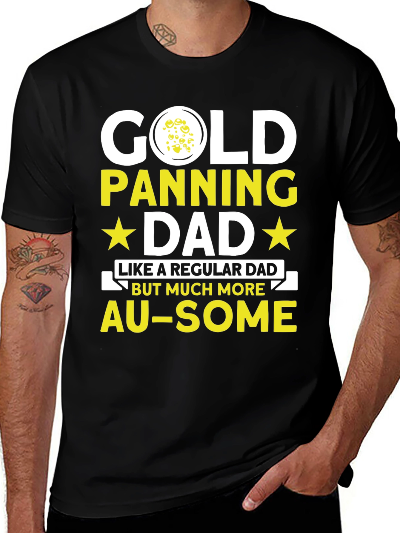 Variant 11 of Gold Panning Dad T-Shirt - Au-Some Father's Day Tee