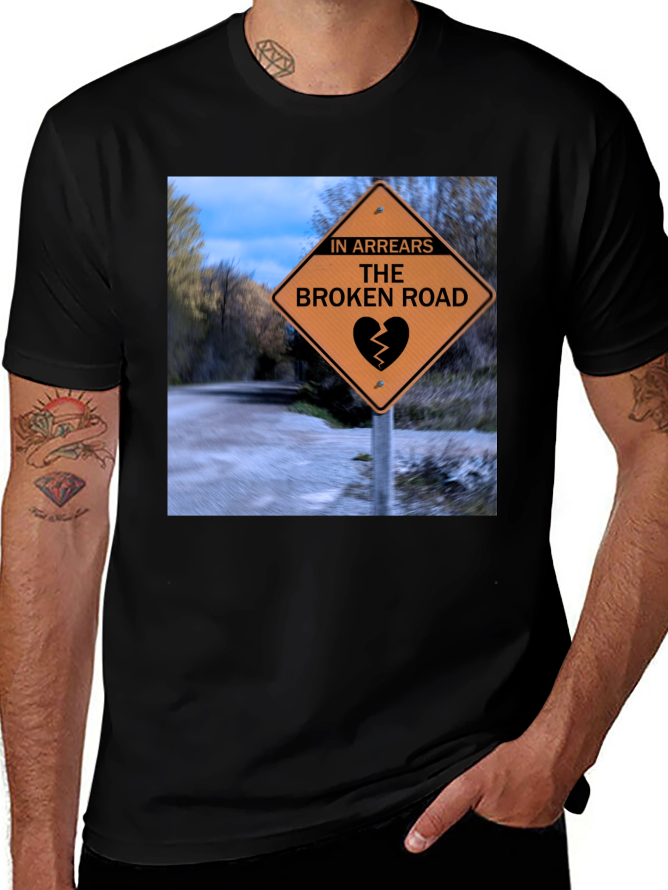 Broken Road T-Shirt - Novelty Heartbreak Tee