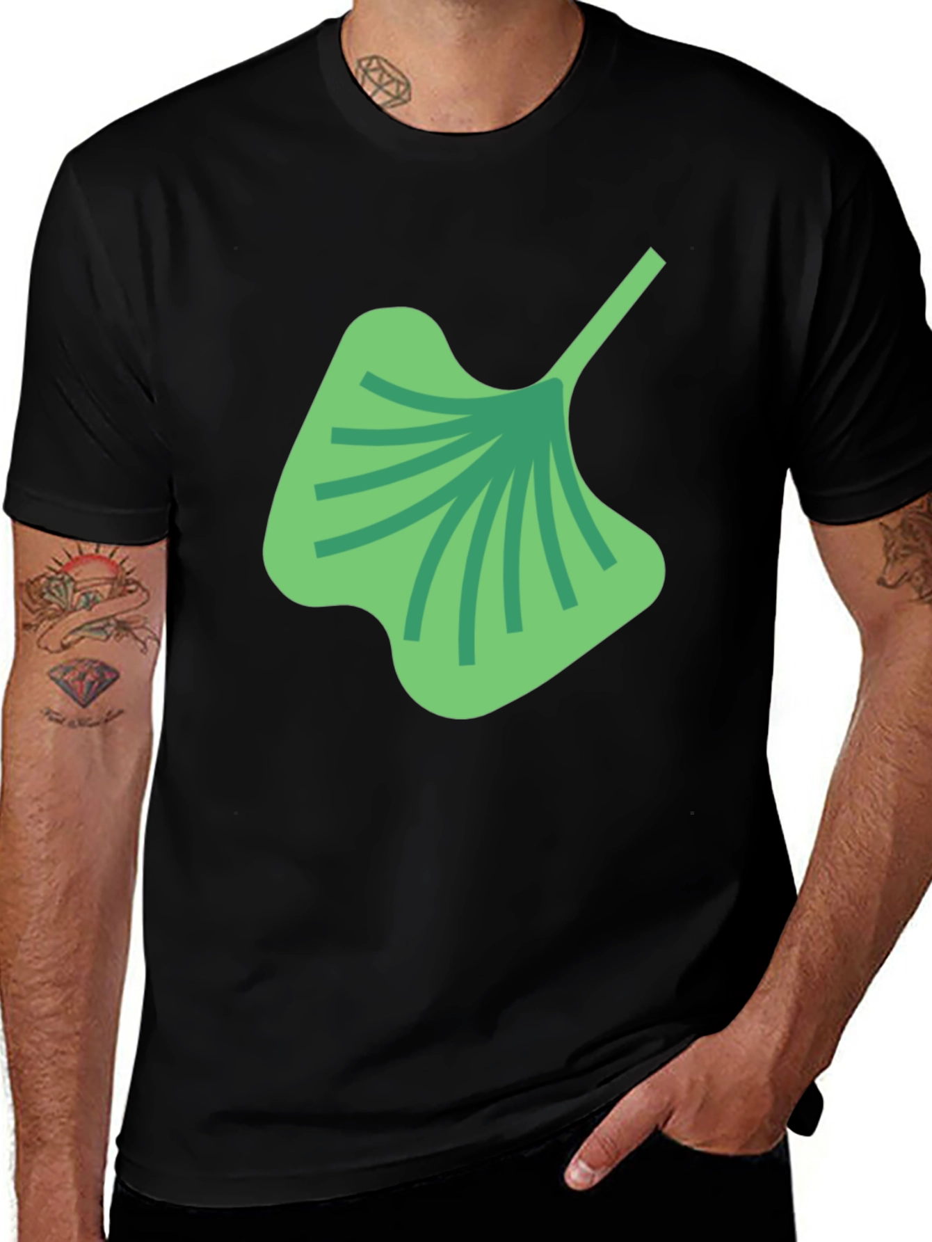 Variant 2 of Gingko Leaf Graphic Tee - Stylish & Unique