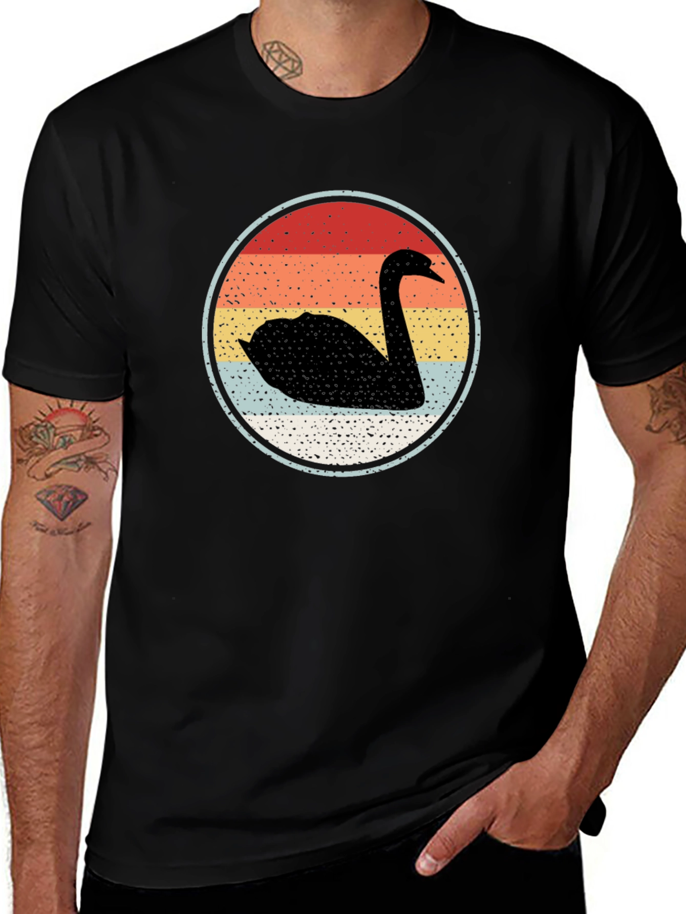 Variant 28 of Retro Swan Graphic Tee