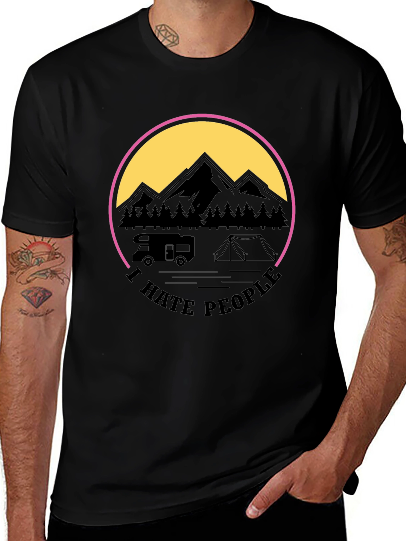 Variant 19 of I Hate People Camping Graphic Tee