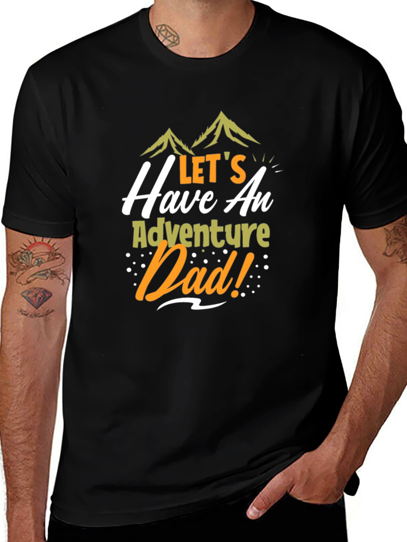 Variant 16 of Adventure Dad Black Graphic Tee