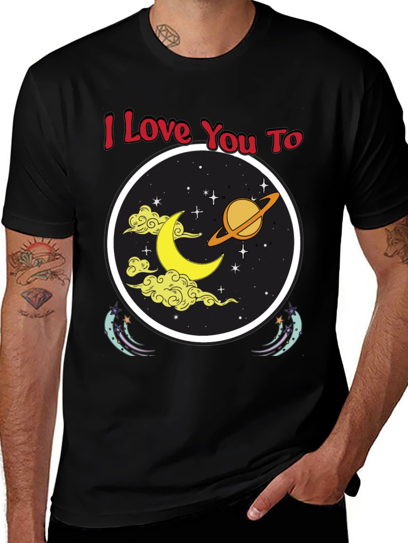 Variant 19 of I Love You to the Moon & Back Graphic Tee