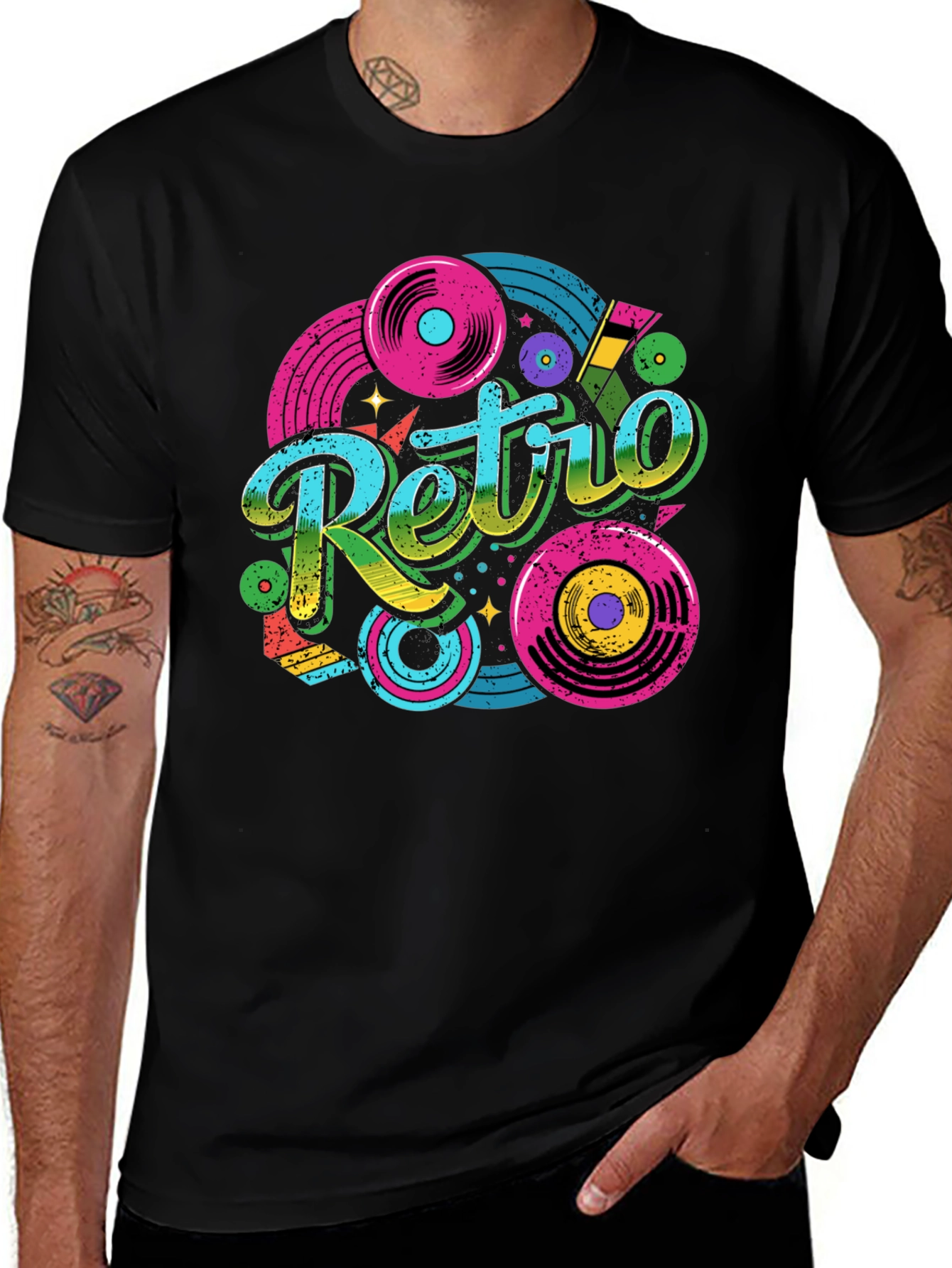 Variant 24 of Retro Music Graphic Tee - Vibrant Vinyl Design