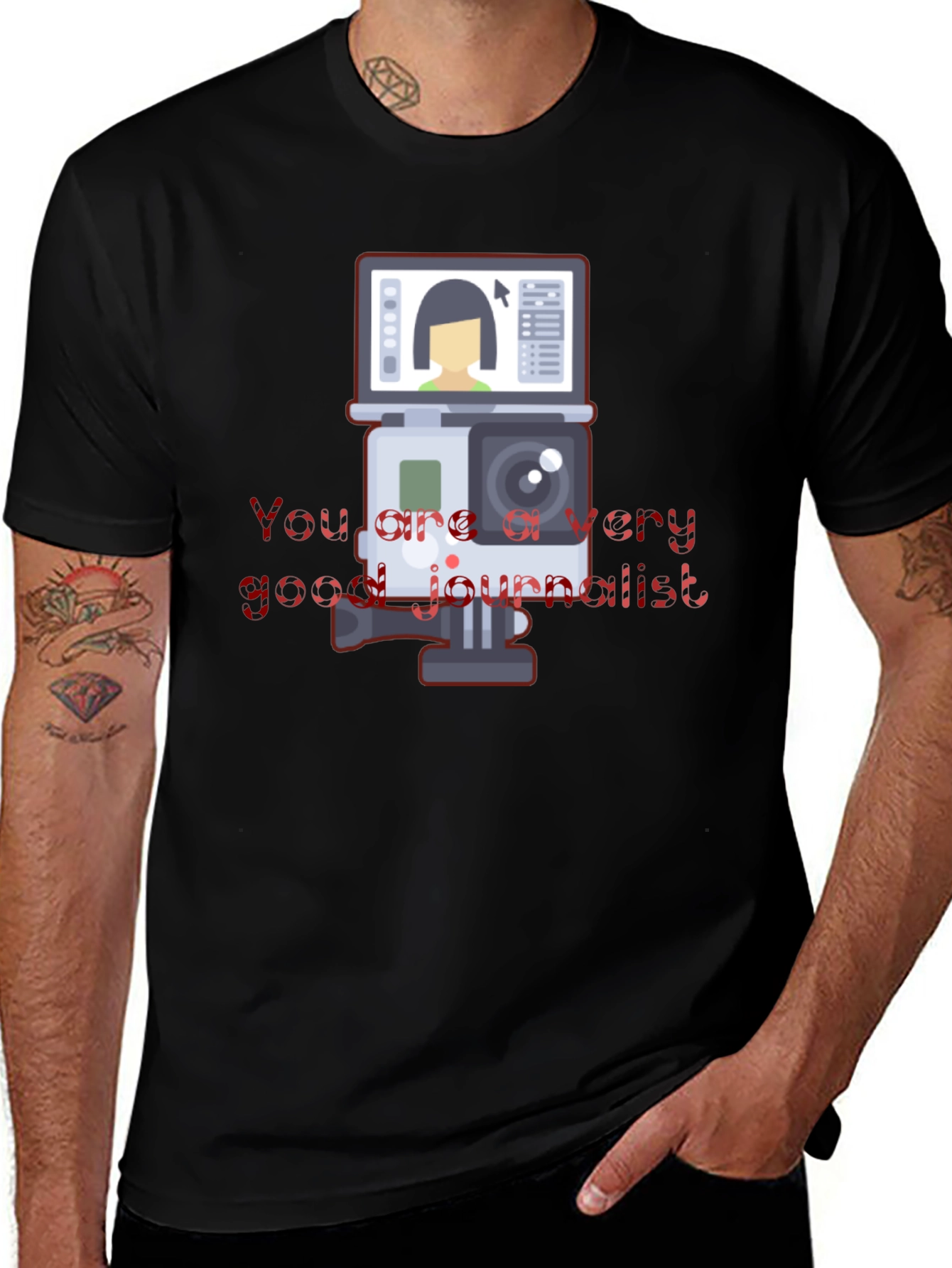 Journalist T-Shirt - Camera & Editing Design