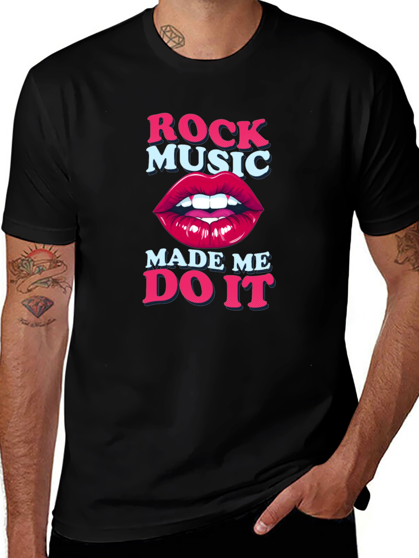 Variant 8 of Rock Music Made Me Do It Graphic Tee