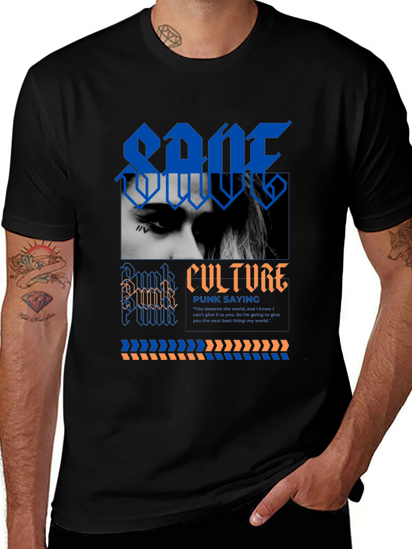 Variant 9 of Edgy Black Graphic Tee - Punk Culture Design