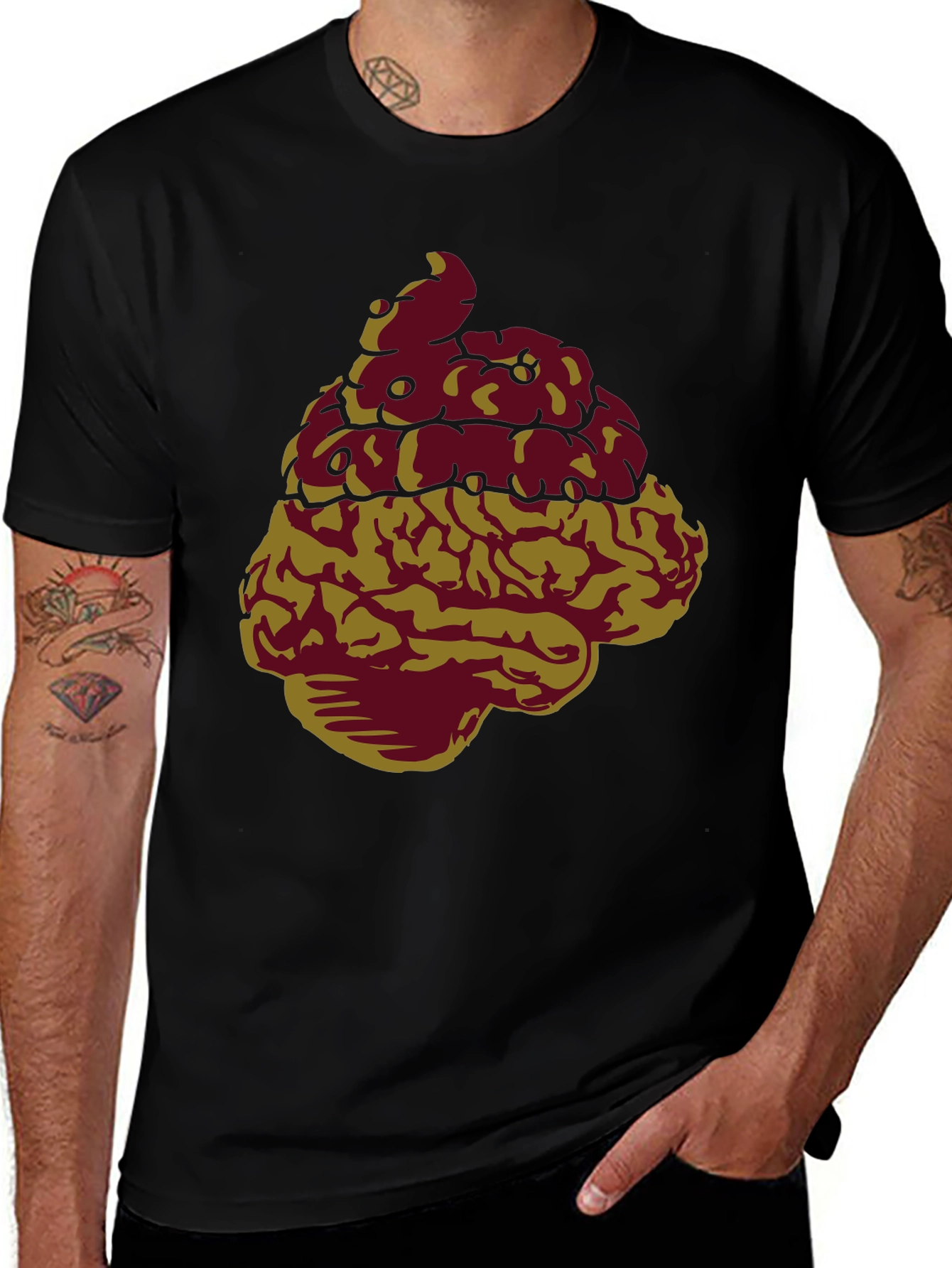 Variant 29 of Brain Poop T-Shirt - Funny Graphic Tee for Men