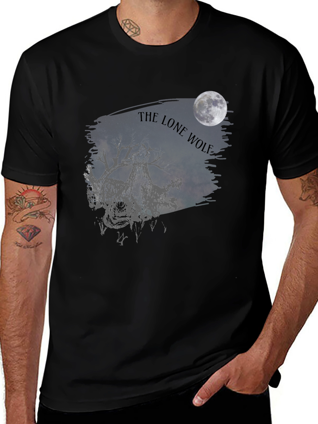 The Lone Wolf Graphic Tee - Dark Moon Design