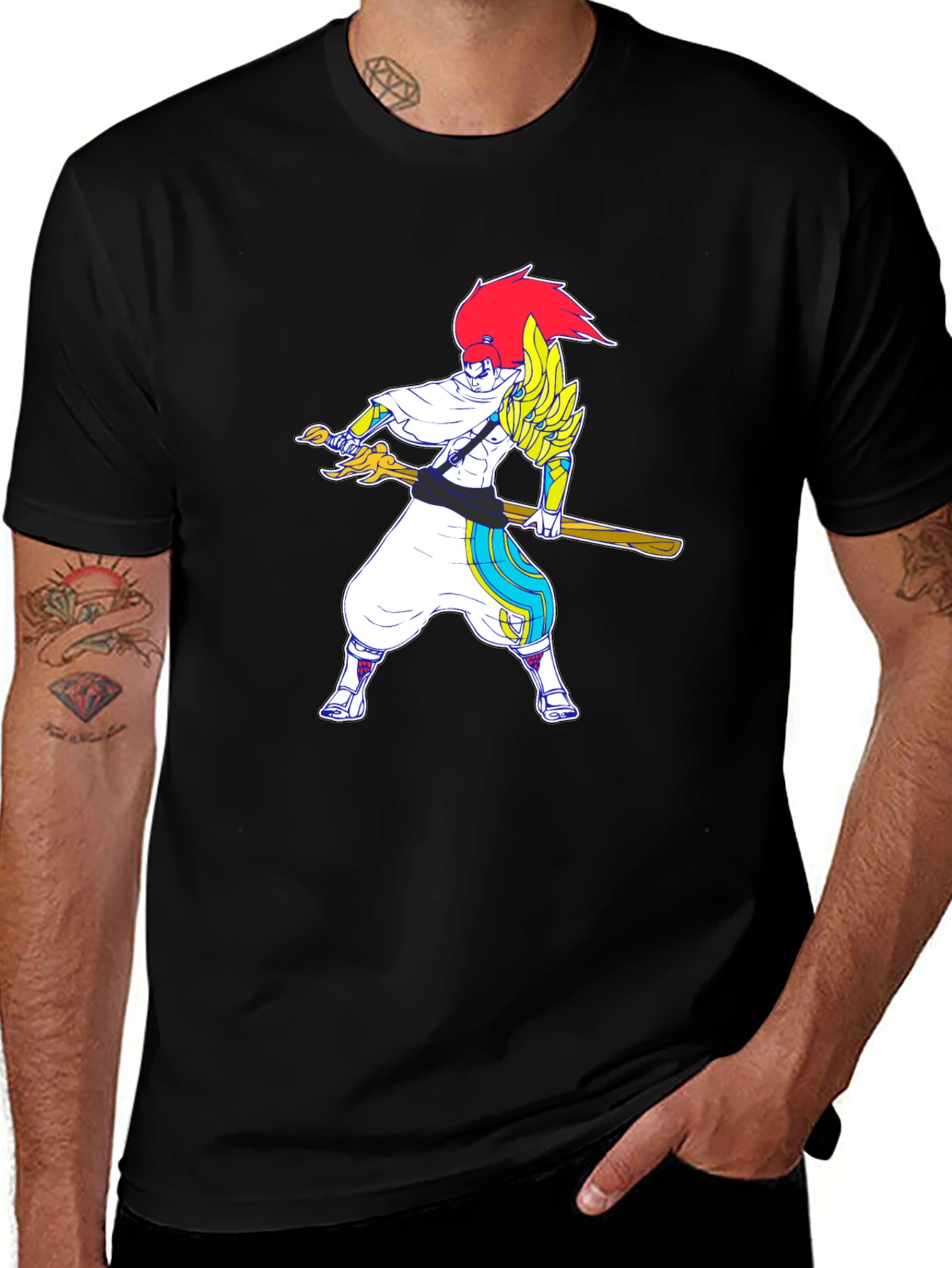 Anime Samurai Graphic T-Shirt