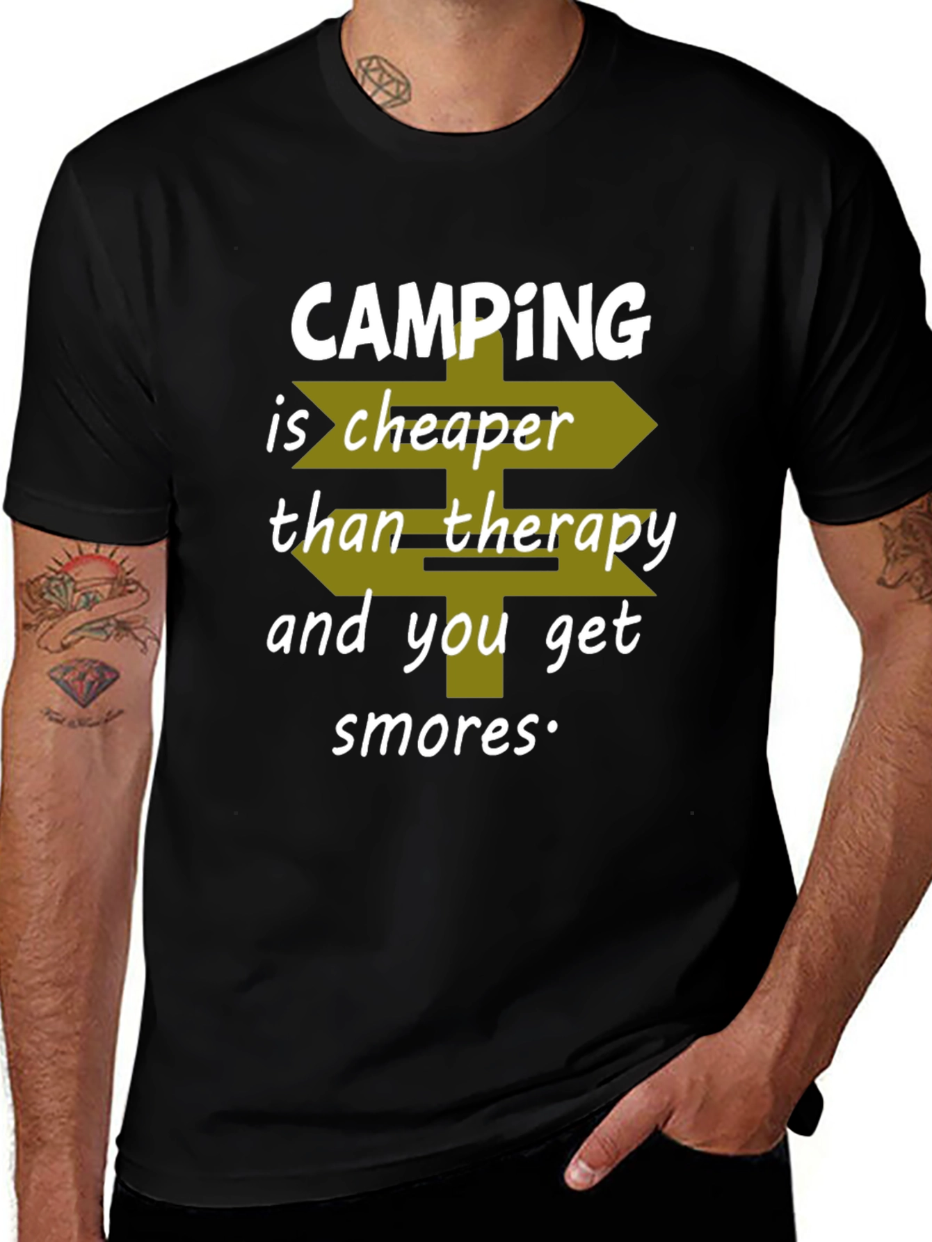 Variant 5 of Camping Cheaper Than Therapy Graphic T-Shirt