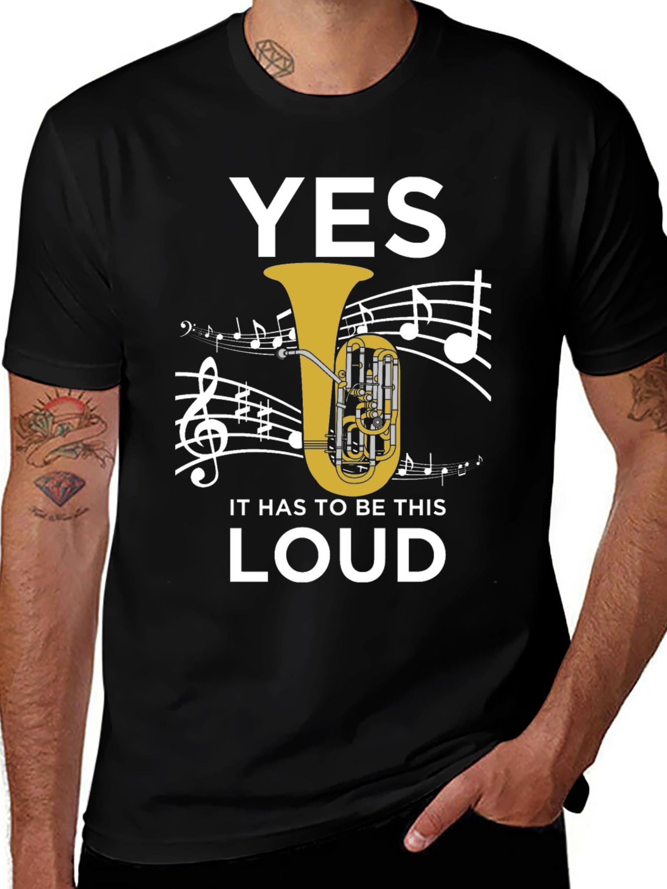Funny Tuba Player T-Shirt - Yes It Has To Be This Loud