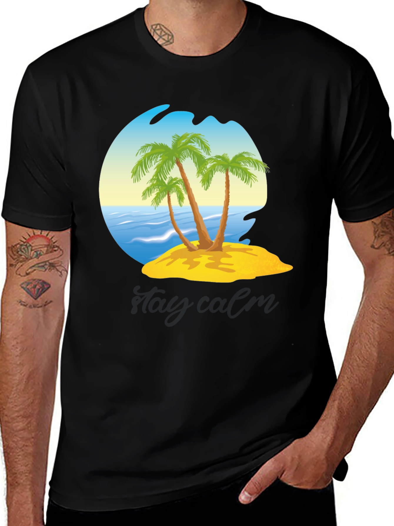 Variant 14 of Island Palm Tree Graphic T-Shirt