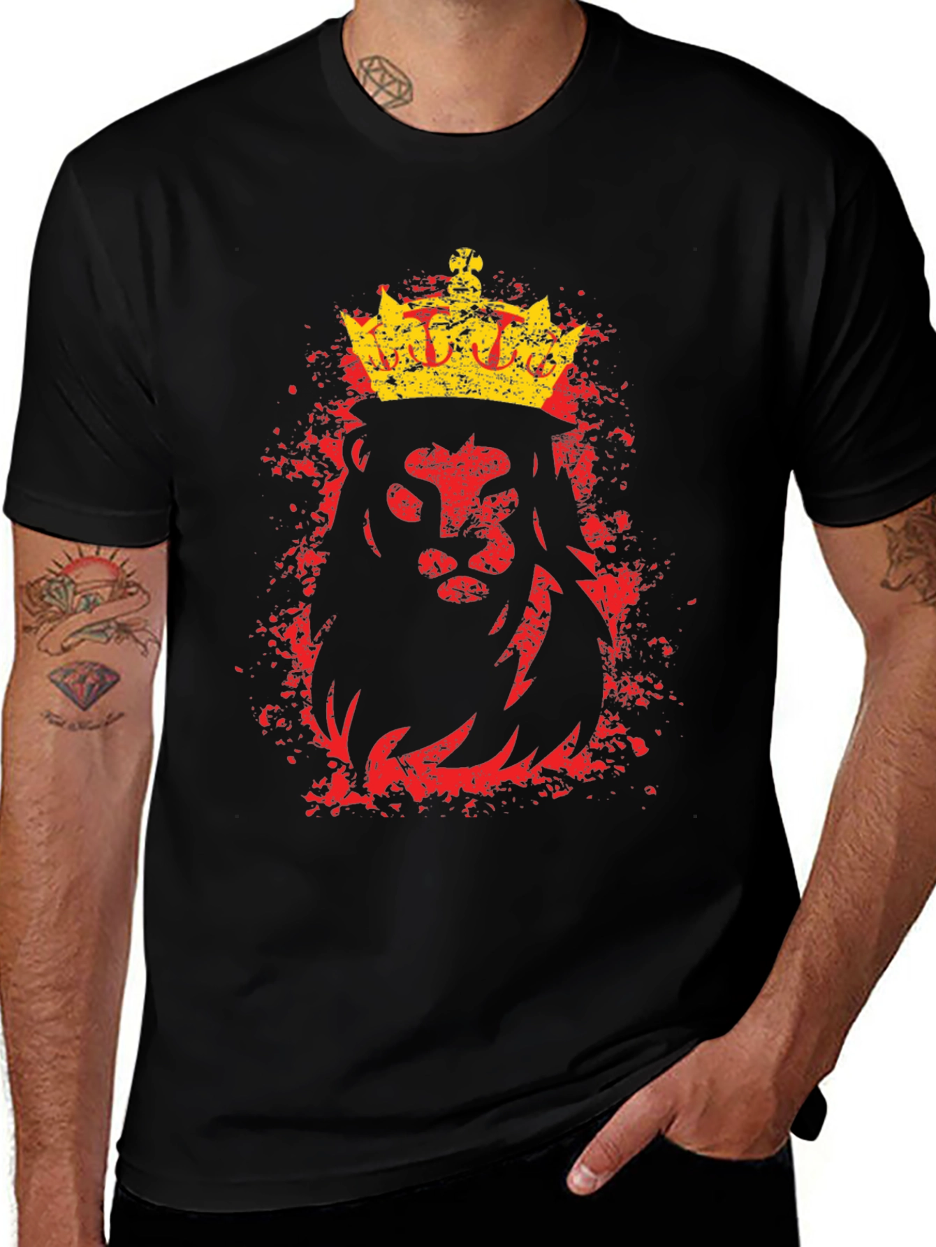 Variant 21 of Lion King Graphic Tee - Black T-Shirt