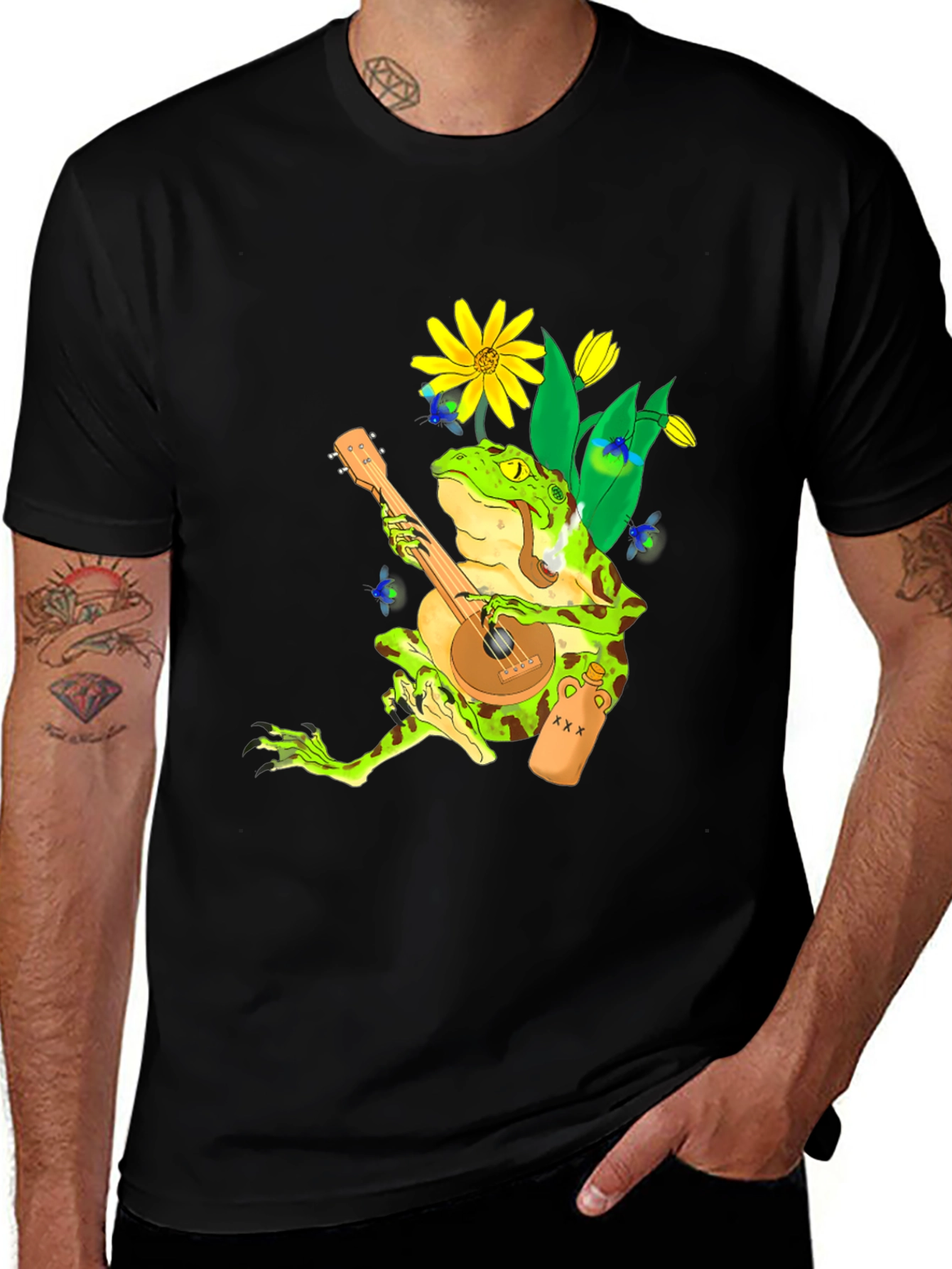 Variant 9 of Frog Playing Banjo Graphic T-Shirt