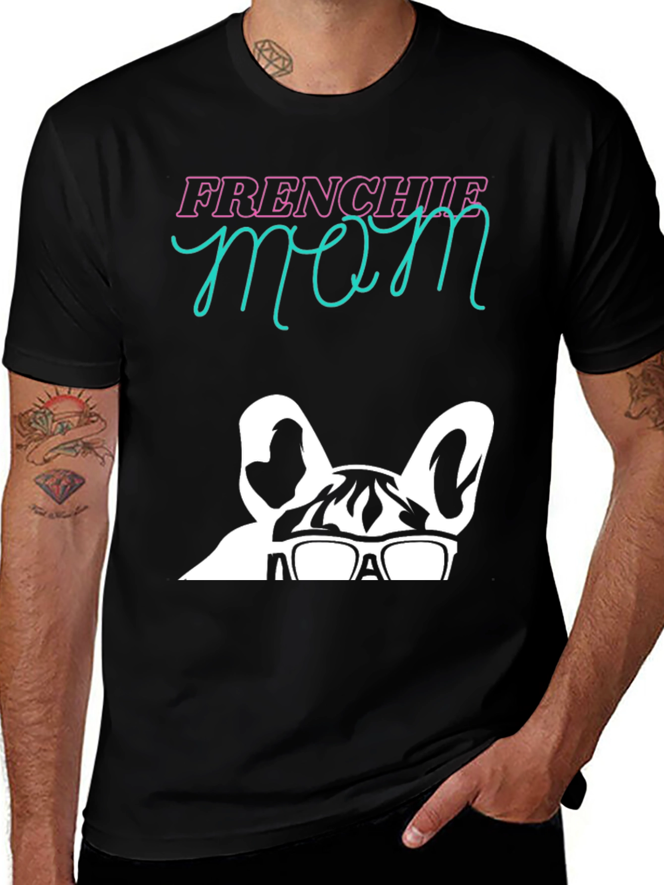 Frenchie Mom T-Shirt - Black
