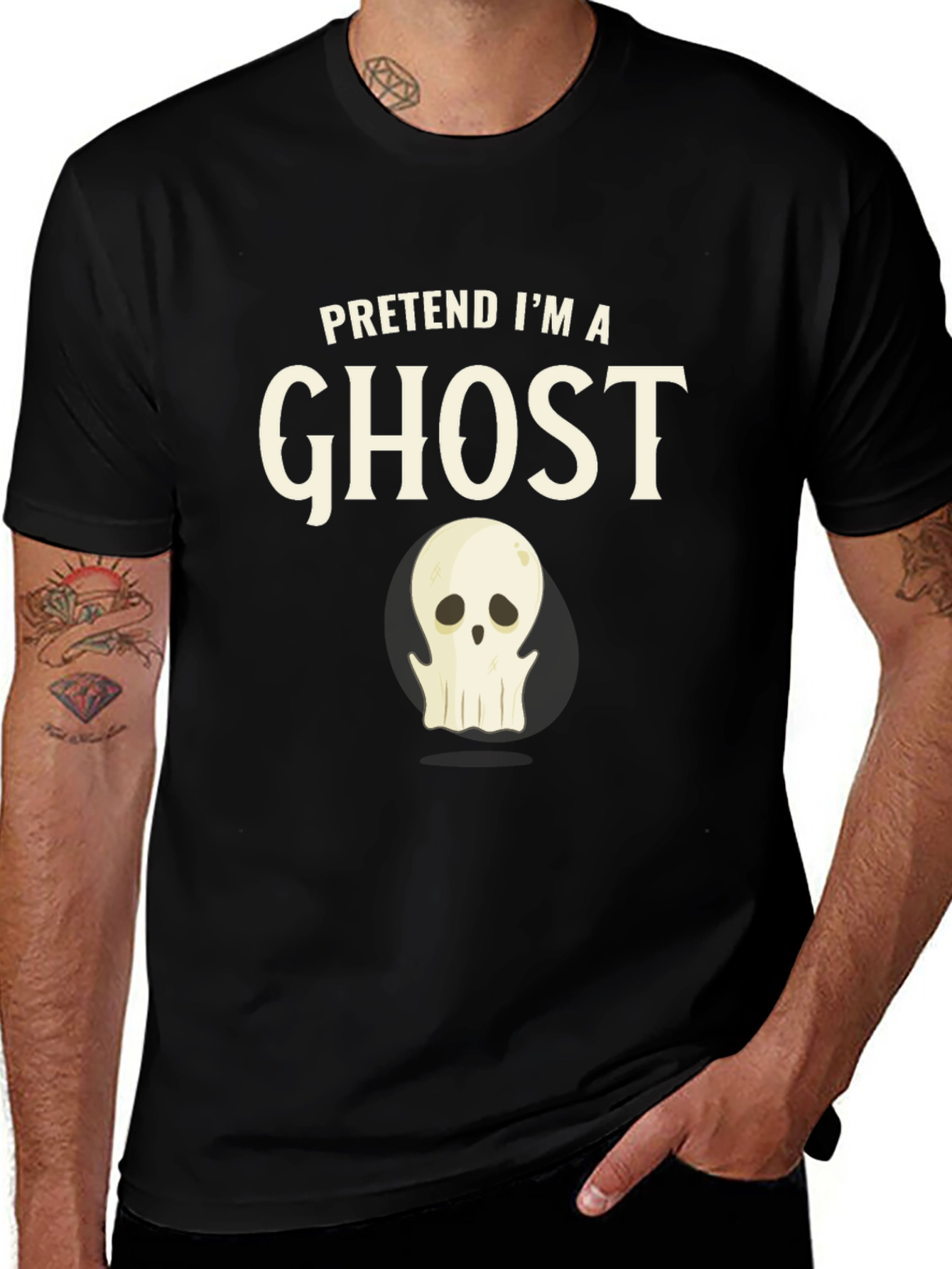 Variant 6 of Pretend I'm A Ghost T-Shirt - Halloween Costume Tee