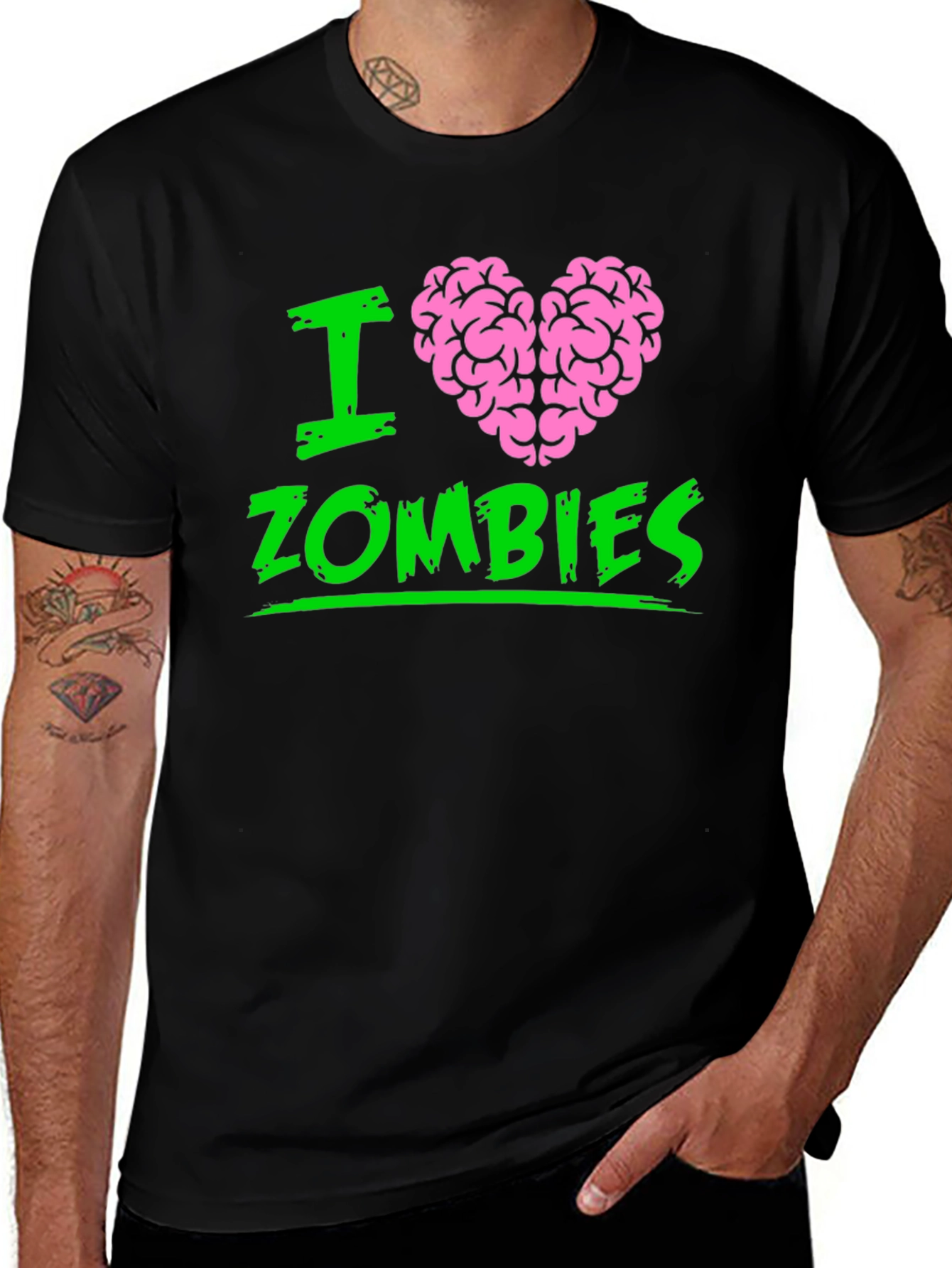I Heart Brains Zombies Graphic T-Shirt