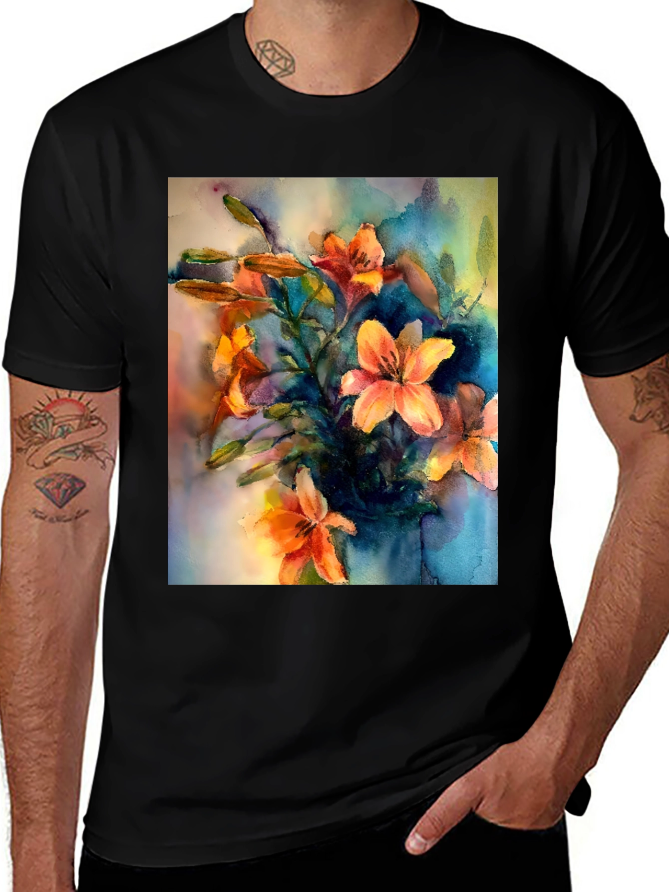 Variant 15 of Floral Watercolor T-Shirt