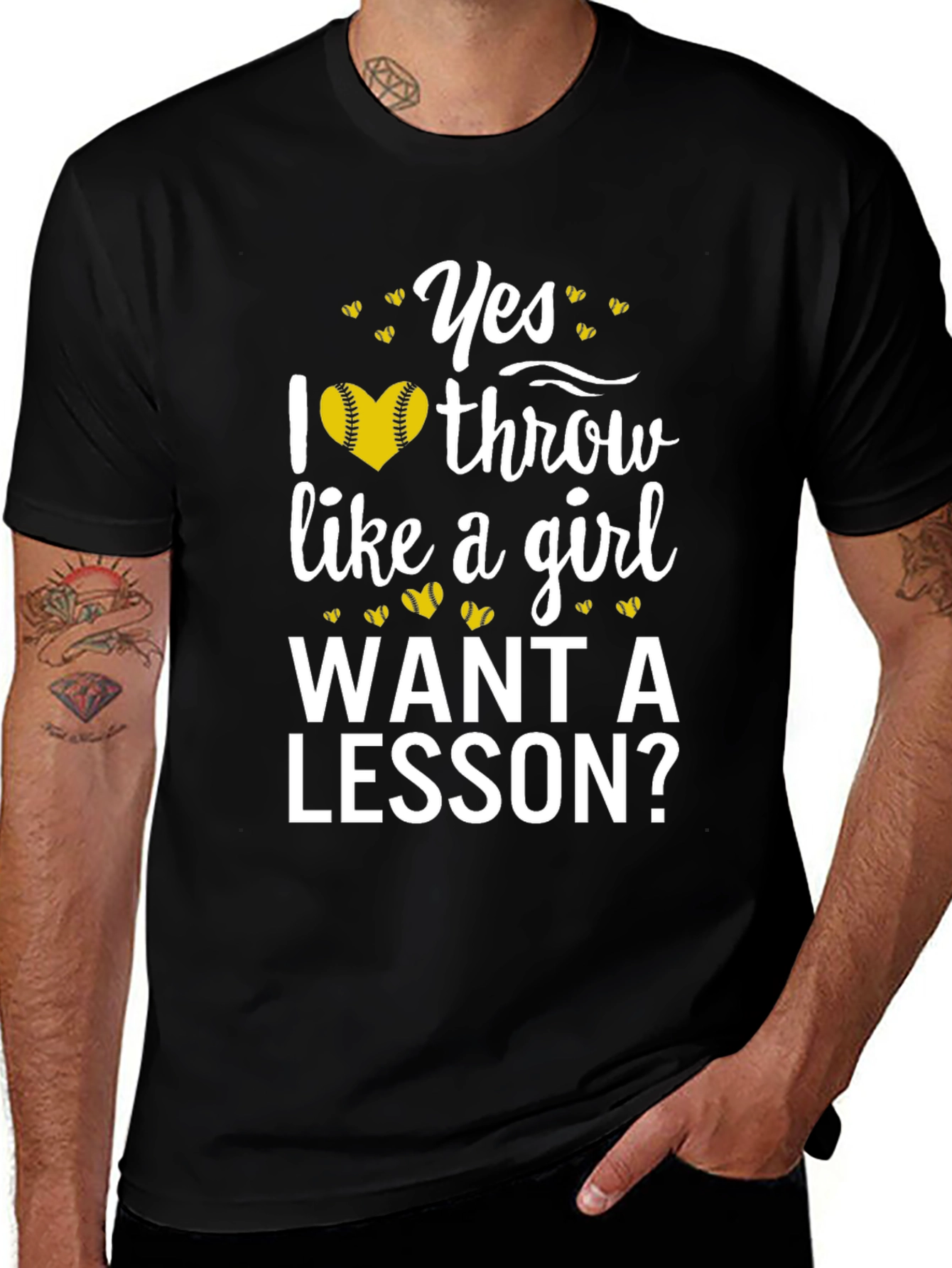 Variant 3 of Yes, I Throw Like a Girl T-Shirt