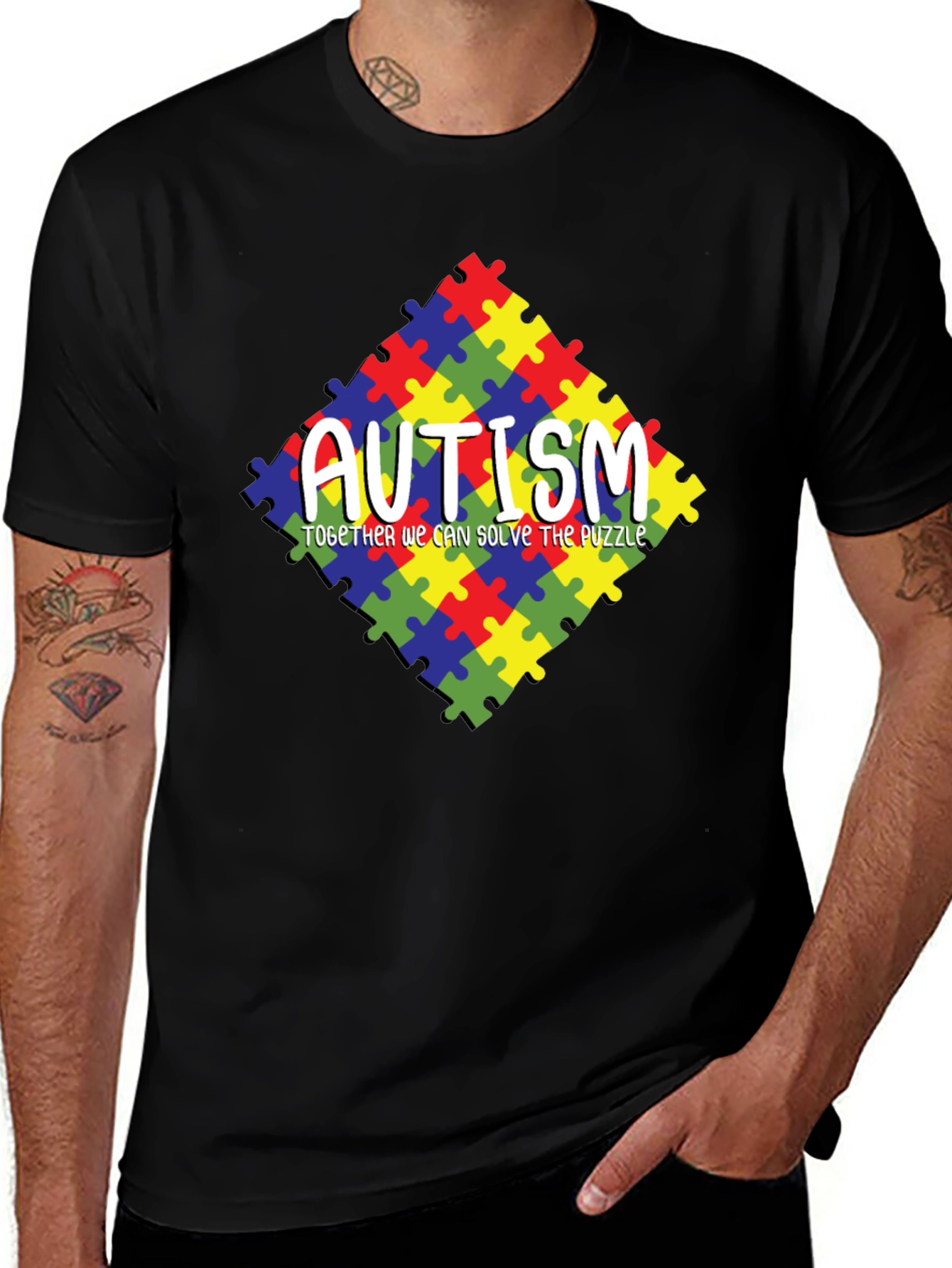 Variant 9 of Autism Awareness Puzzle Piece T-Shirt