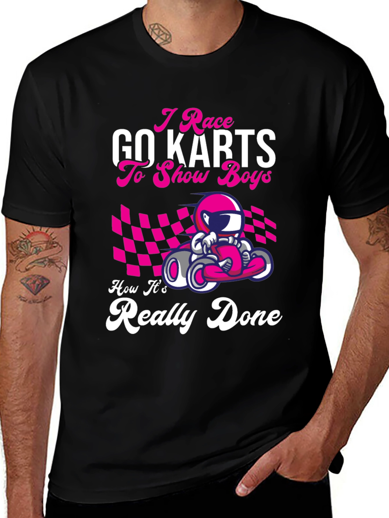 Variant 19 of I Race Go Karts Graphic T-Shirt