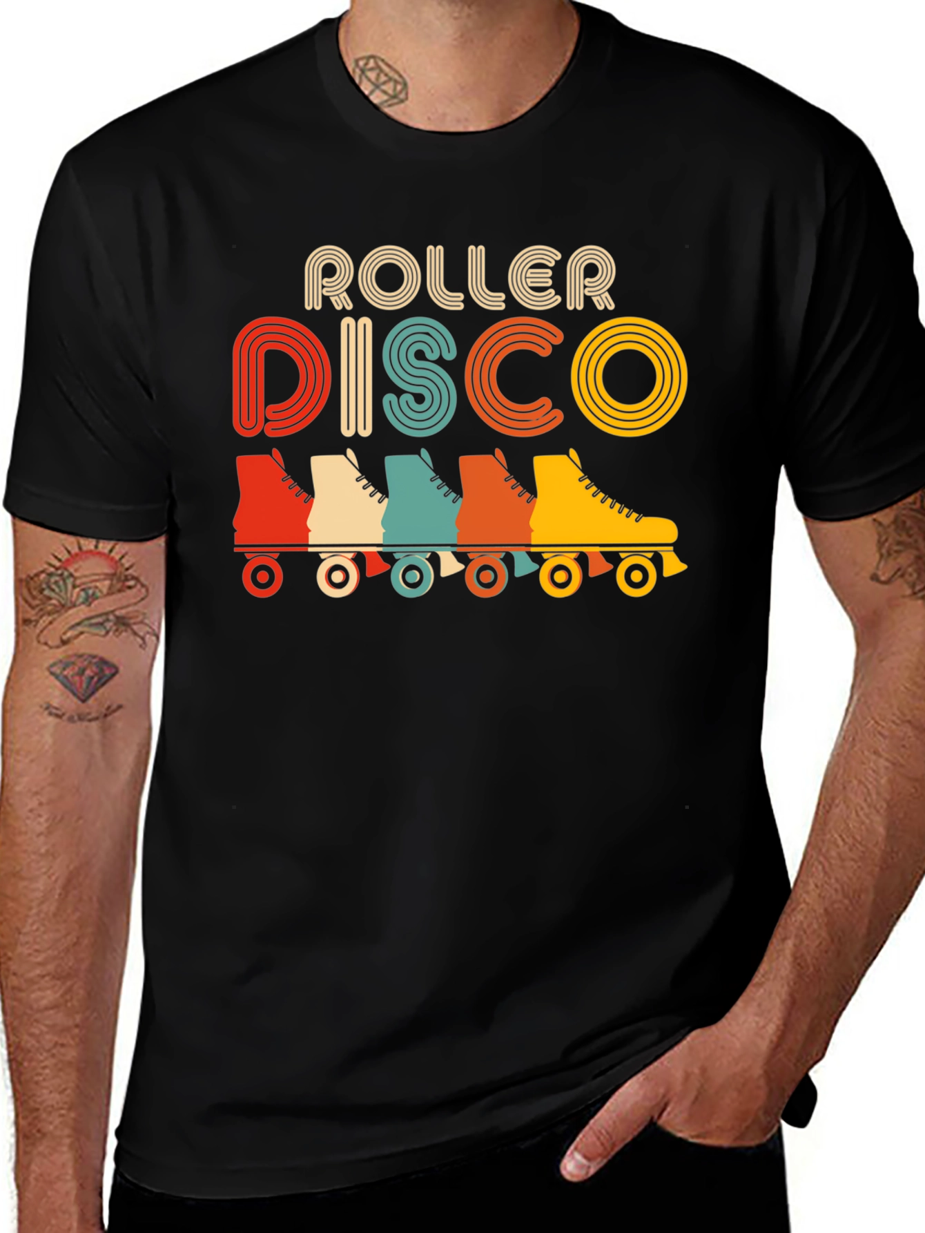 Variant 2 of Retro Roller Disco T-Shirt - Vintage Skate Design