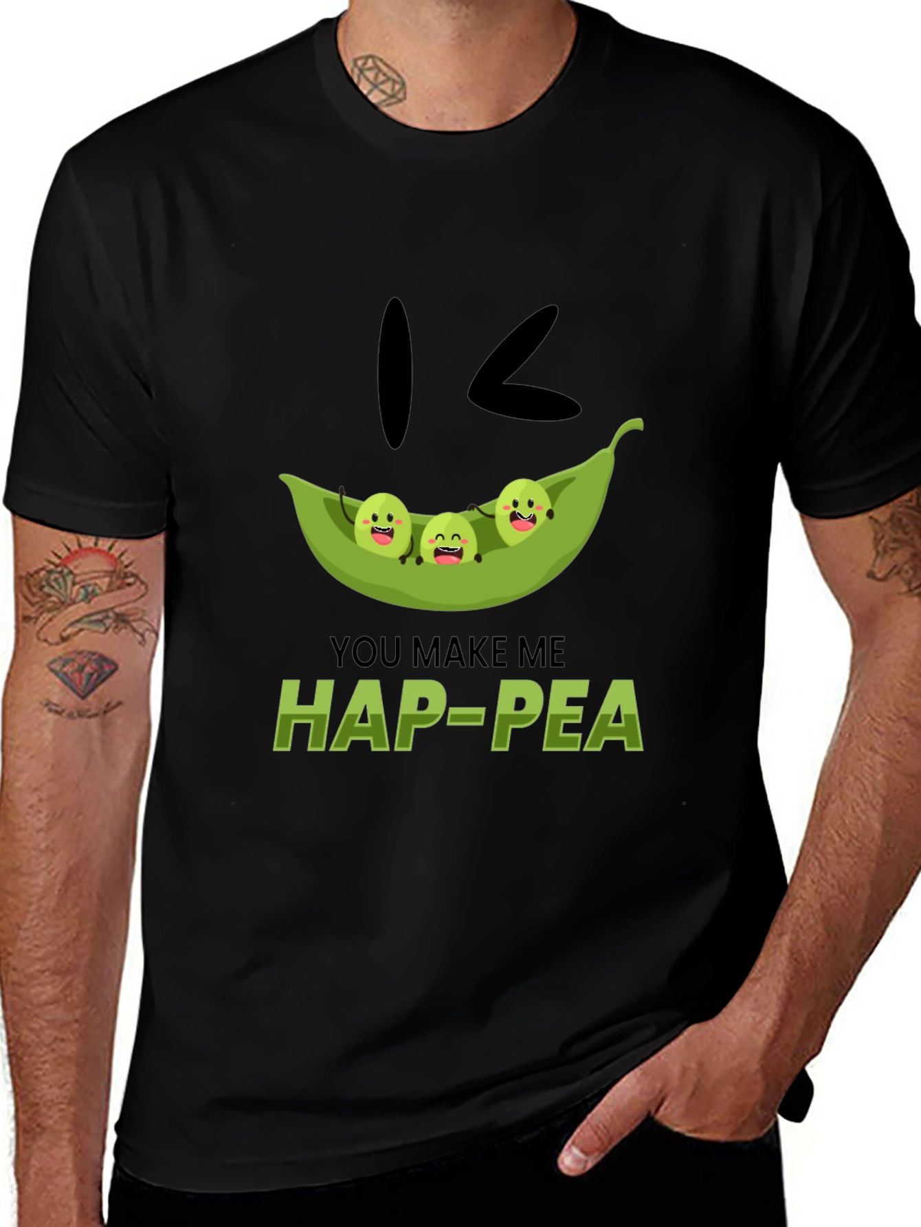 Variant 9 of Hap-Pea Pun T-Shirt, Cute Peas in a Pod Tee