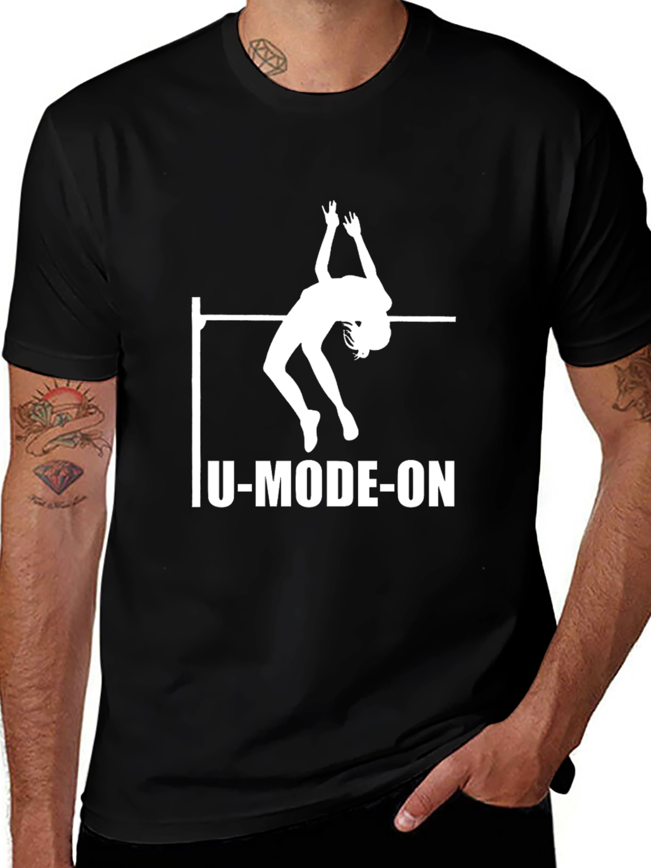 Variant 10 of U-MODE-ON Gymnastics Silhouette Graphic T-Shirt