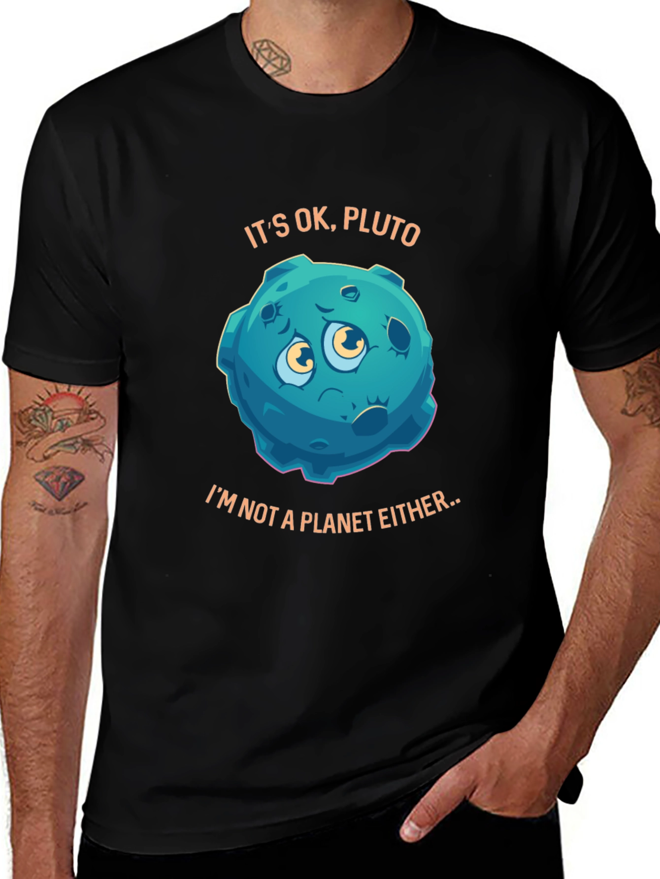 Variant 18 of It's OK, Pluto! T-Shirt, Space Humor Tee