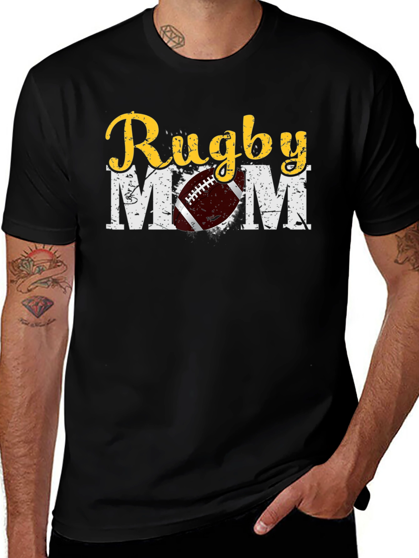 Rugby Mom T-Shirt - Novelty Graphic Tee
