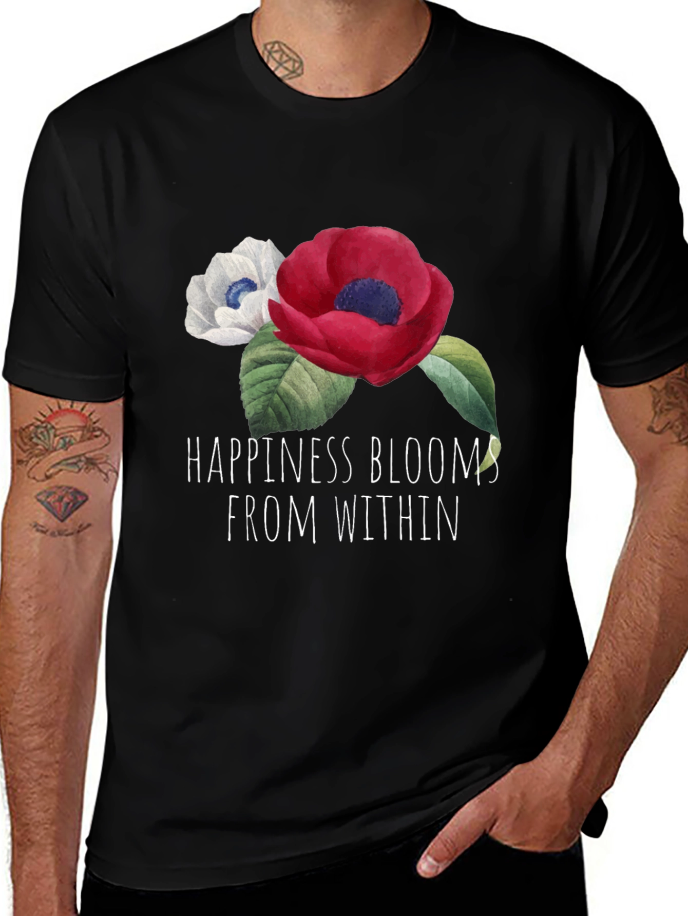 Happiness Blooms Graphic T-Shirt
