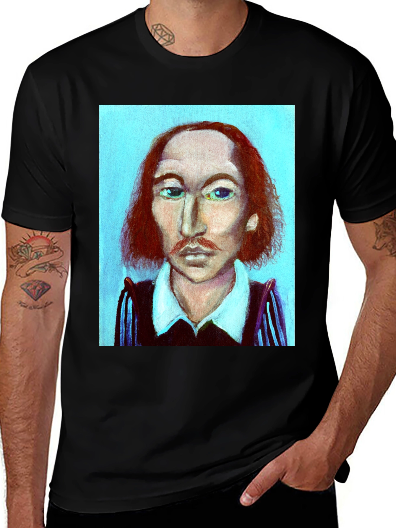 Shakespeare Portrait Graphic Tee - Literary Fashion
