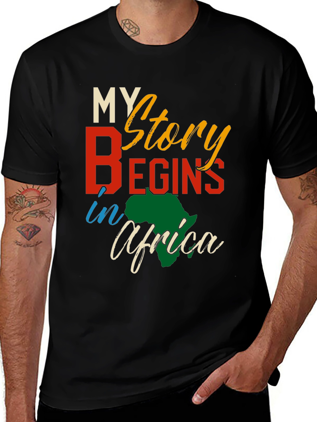 Variant 5 of My Story Begins In Africa T-Shirt