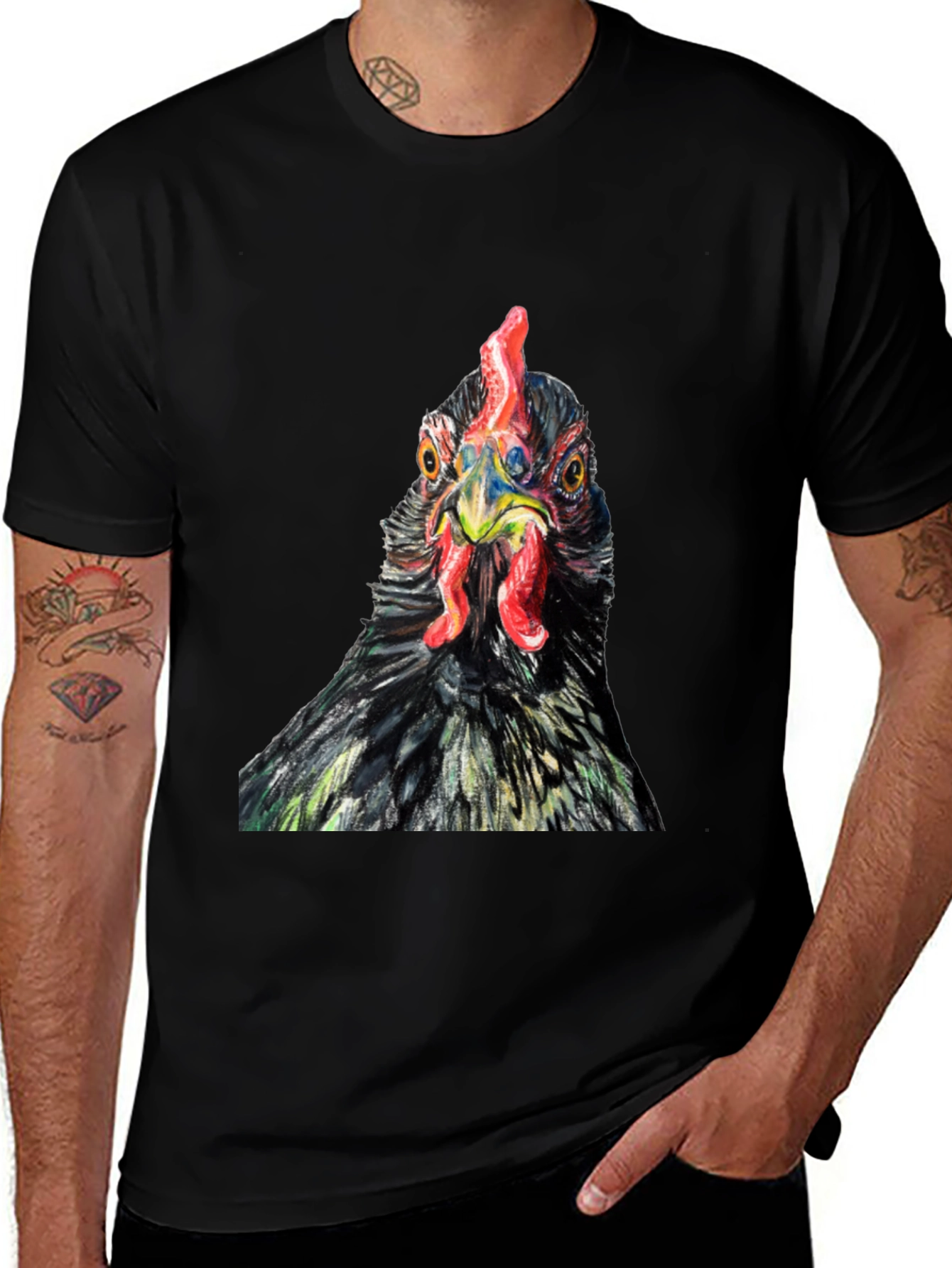 Variant 10 of Chicken Graphic T-Shirt - Unique Bird Design Tee