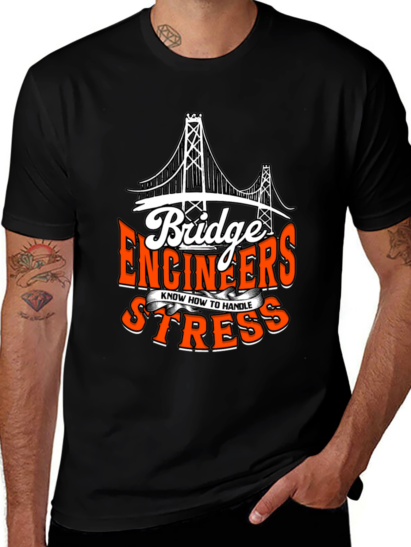 Variant 13 of Bridge Engineer Stress T-Shirt