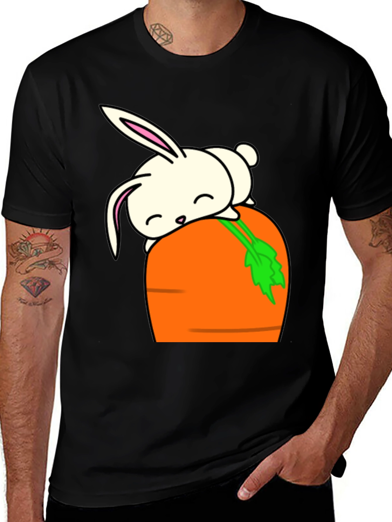 Variant 5 of Cute Bunny on Carrot T-Shirt