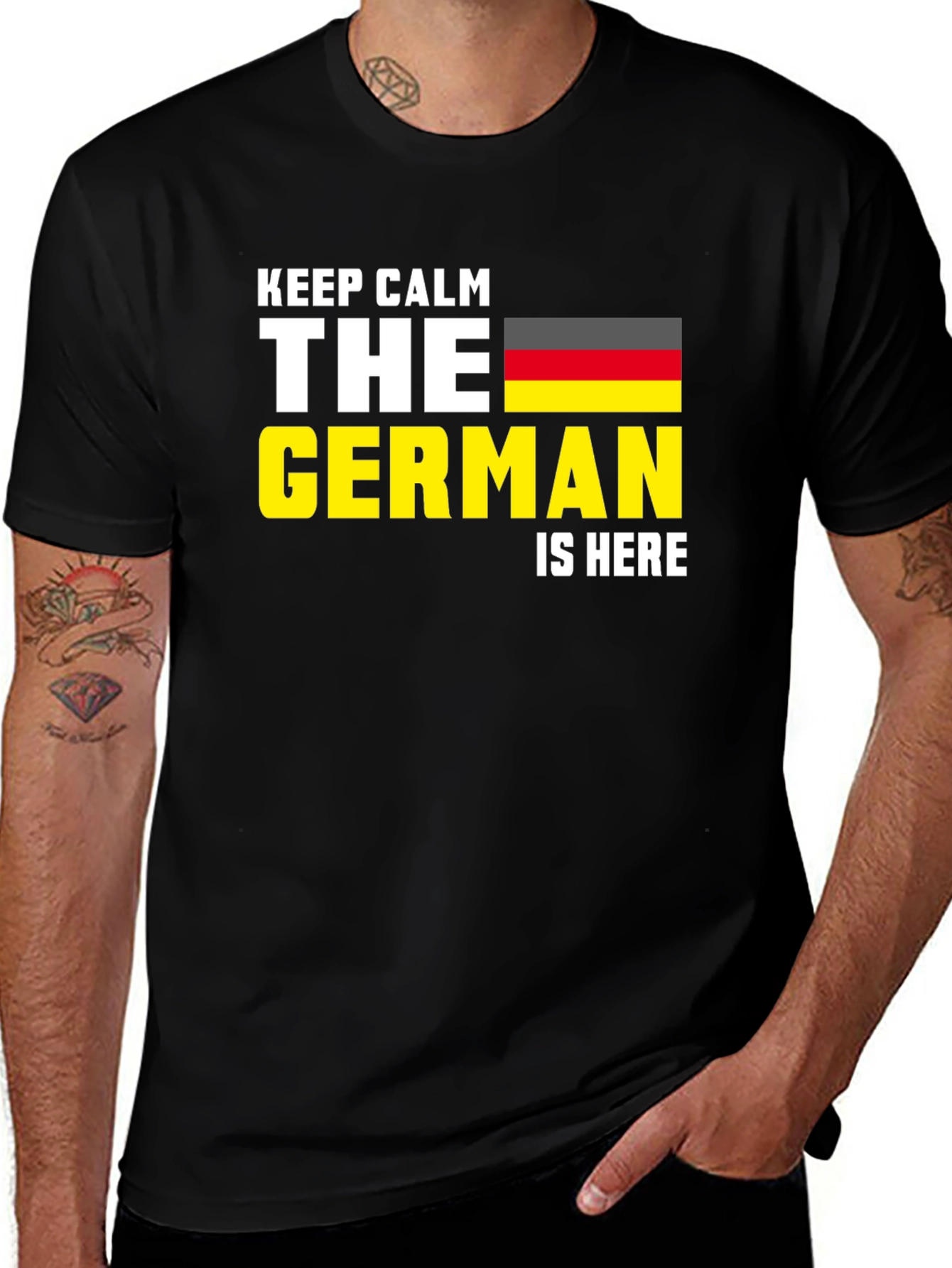 Keep Calm German Is Here T-Shirt Germany Flag