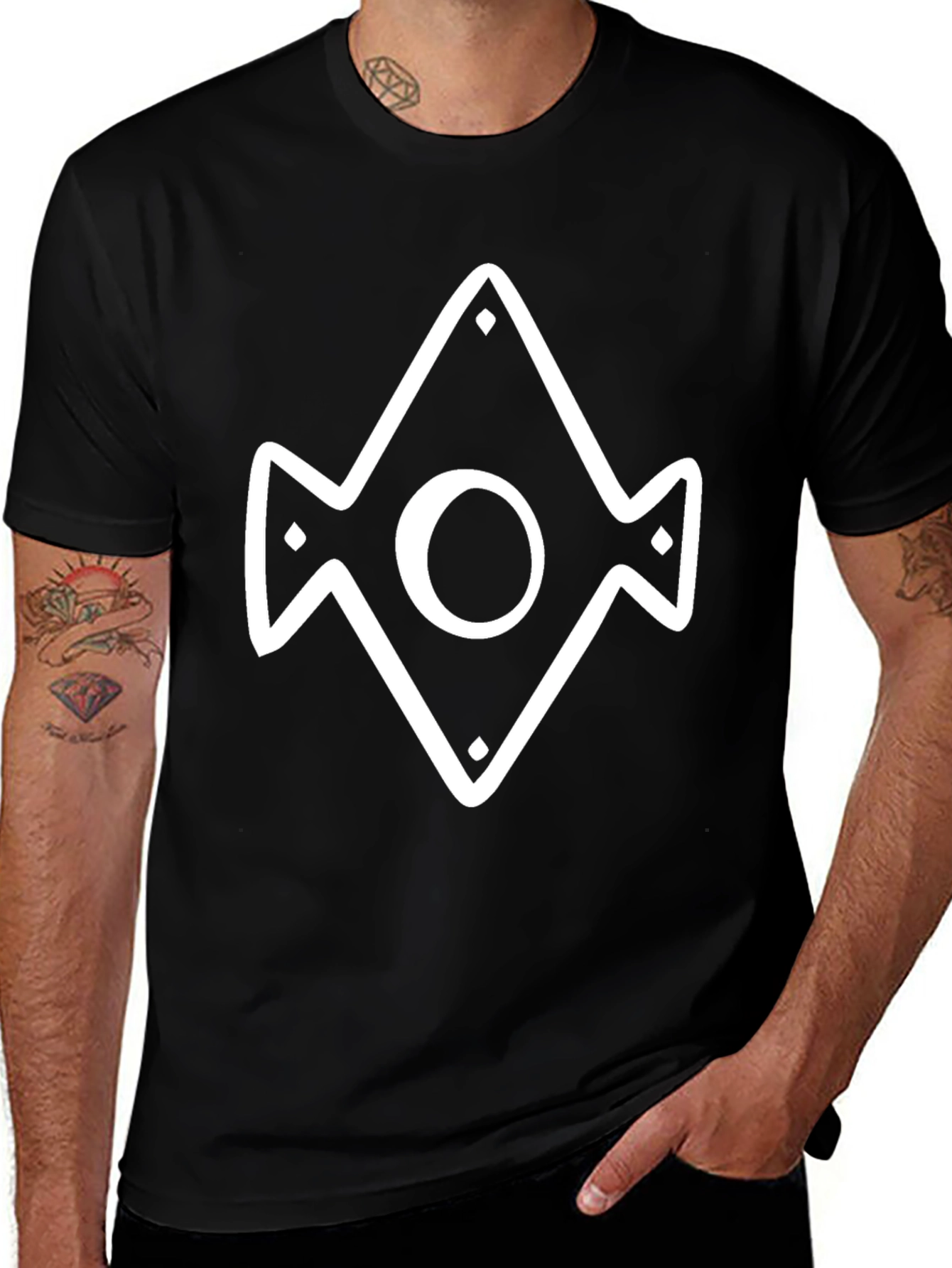 Variant 9 of Geometric Diamond Circle Graphic Tee