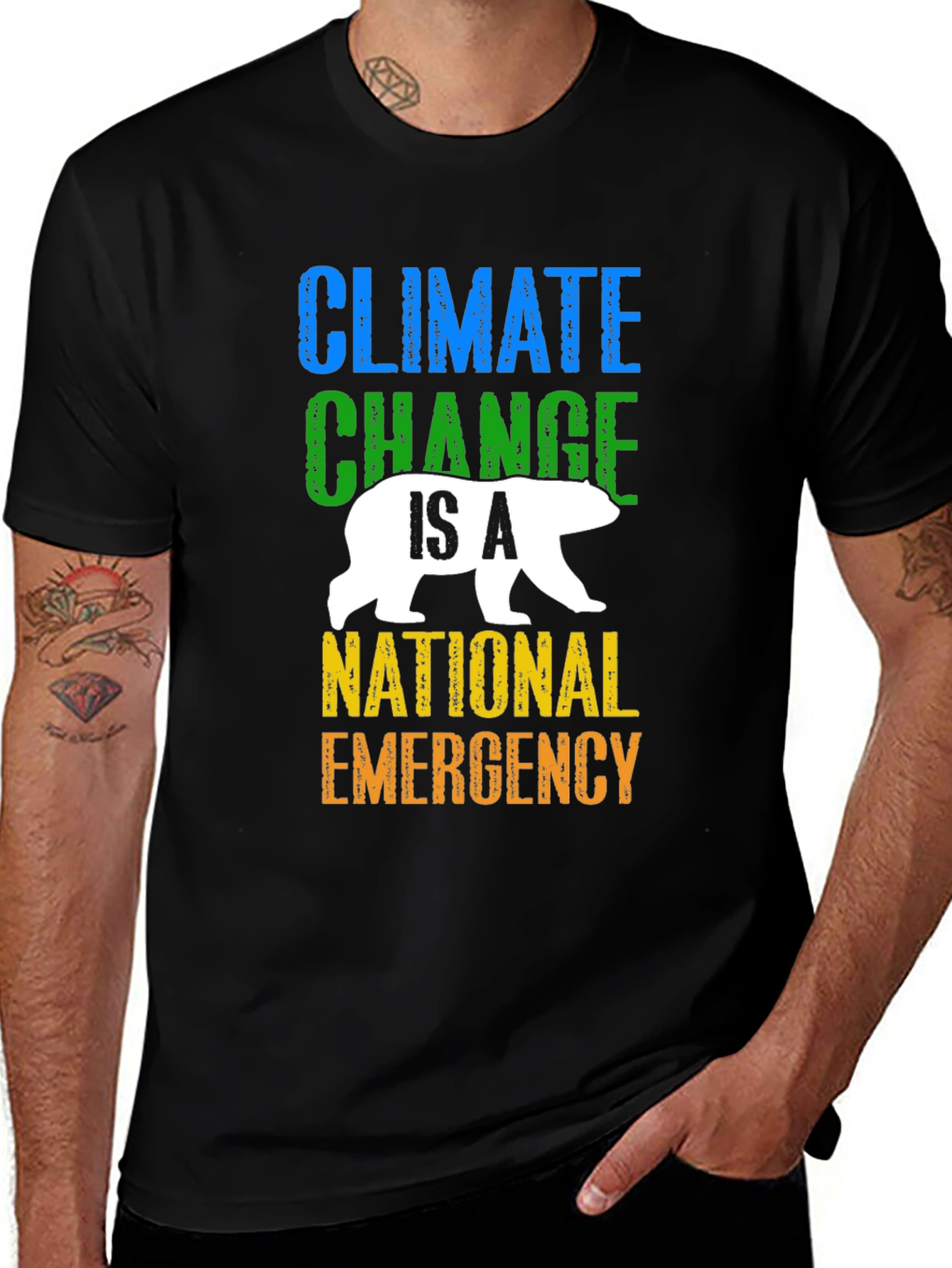 Black Climate Change is a National Emergency T-Shirt main image