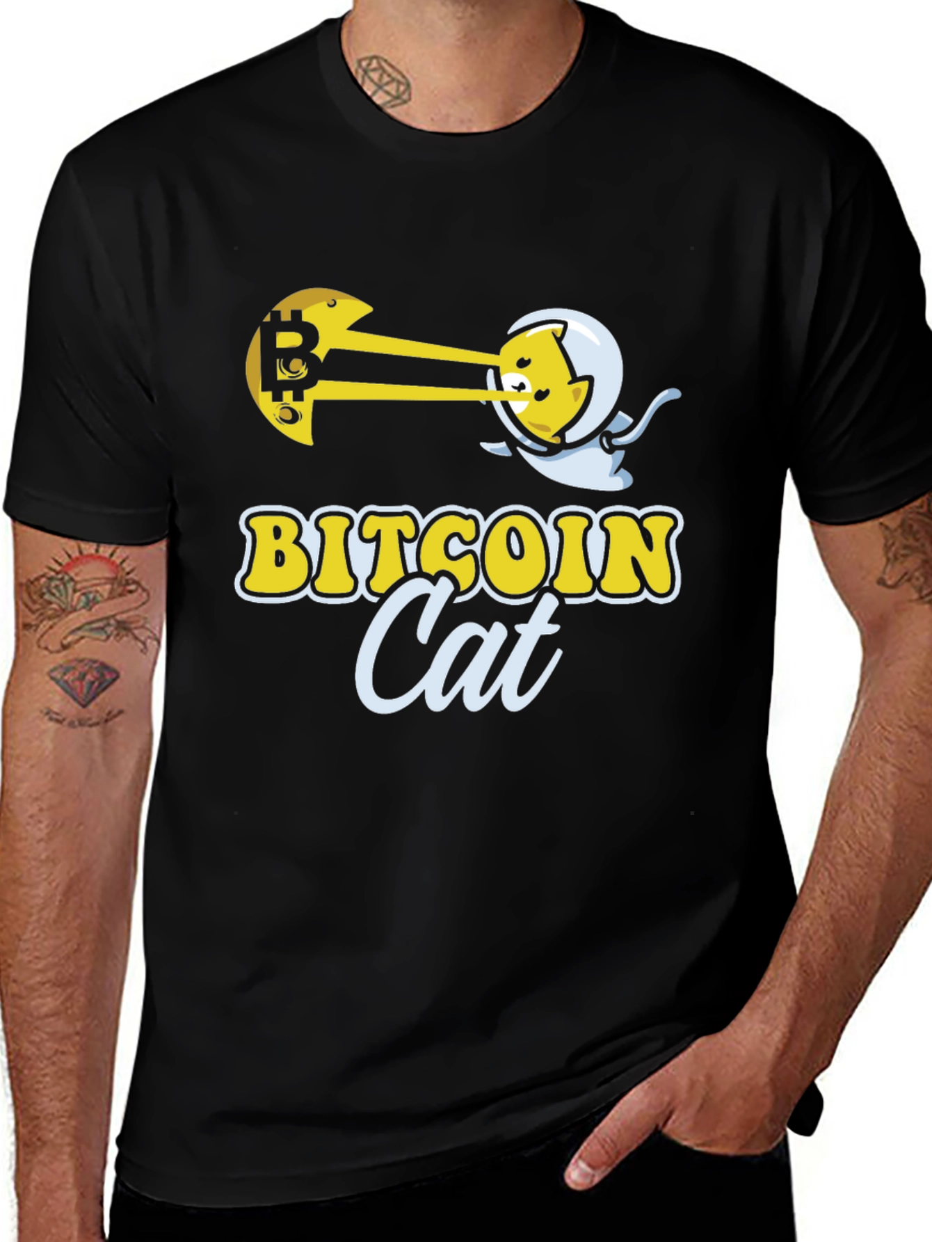 Bitcoin Cat T-Shirt - Crypto Lover Tee