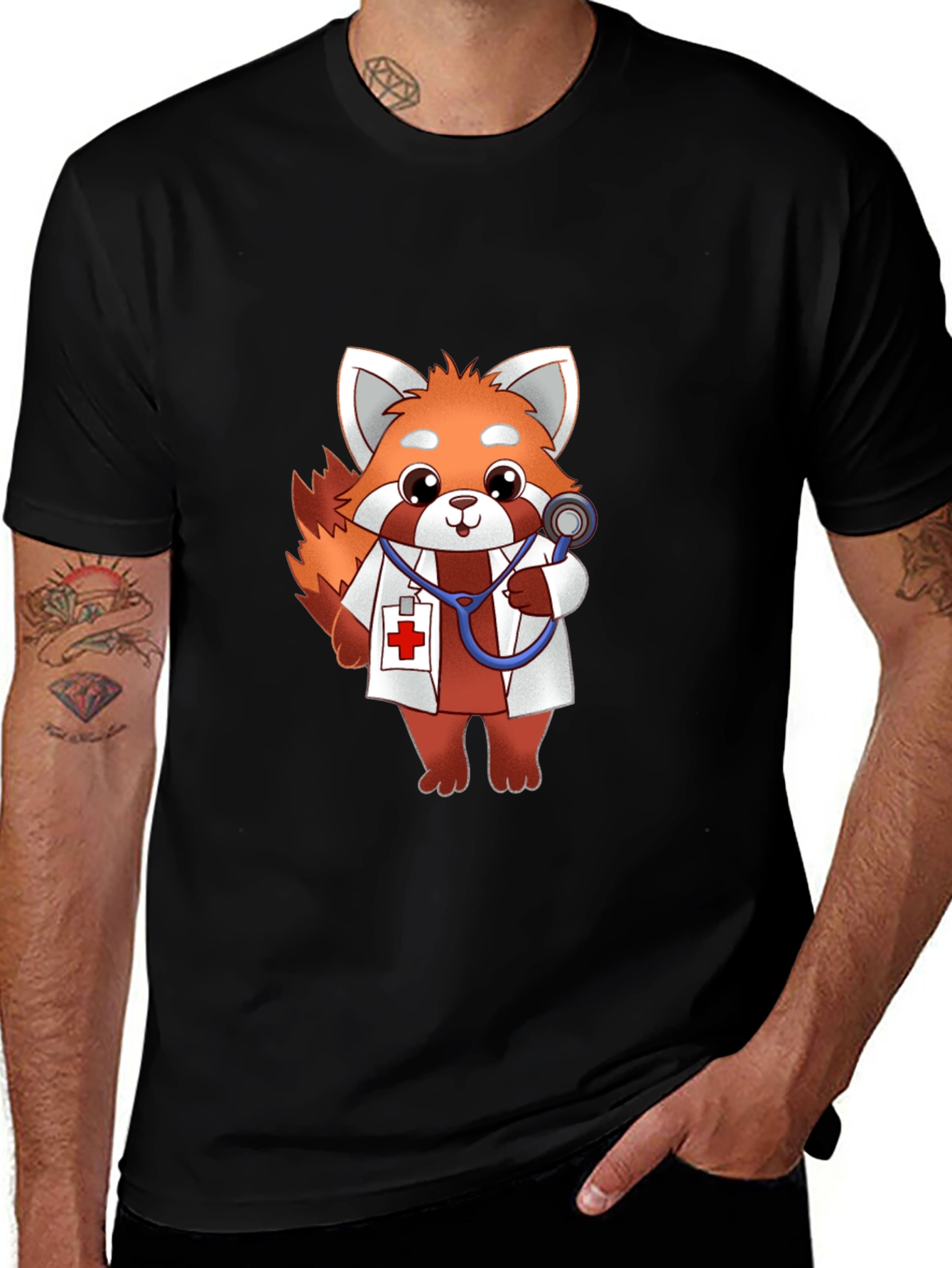 Variant 20 of Red Panda Doctor T-Shirt