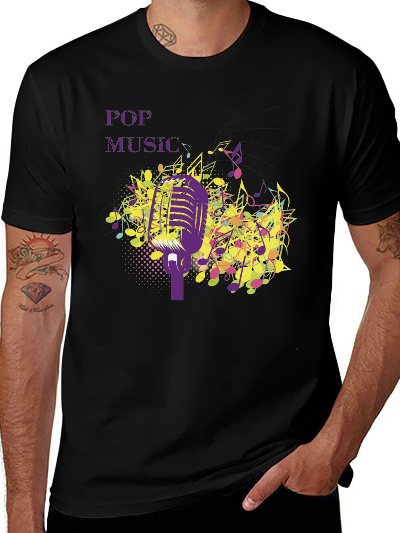 Variant 11 of Pop Music T-Shirt - Vintage Microphone Design