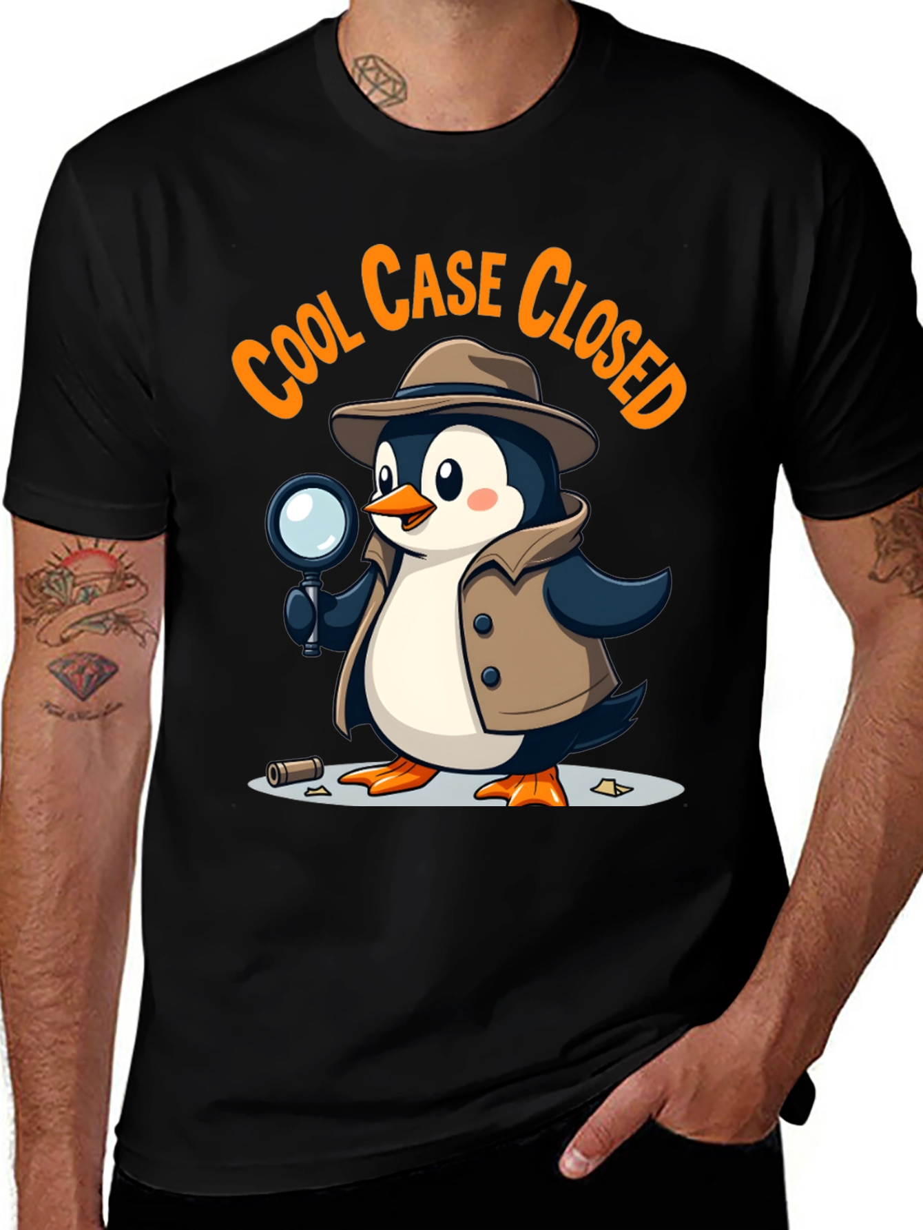 Variant 28 of Cool Case Closed Penguin Detective T-Shirt