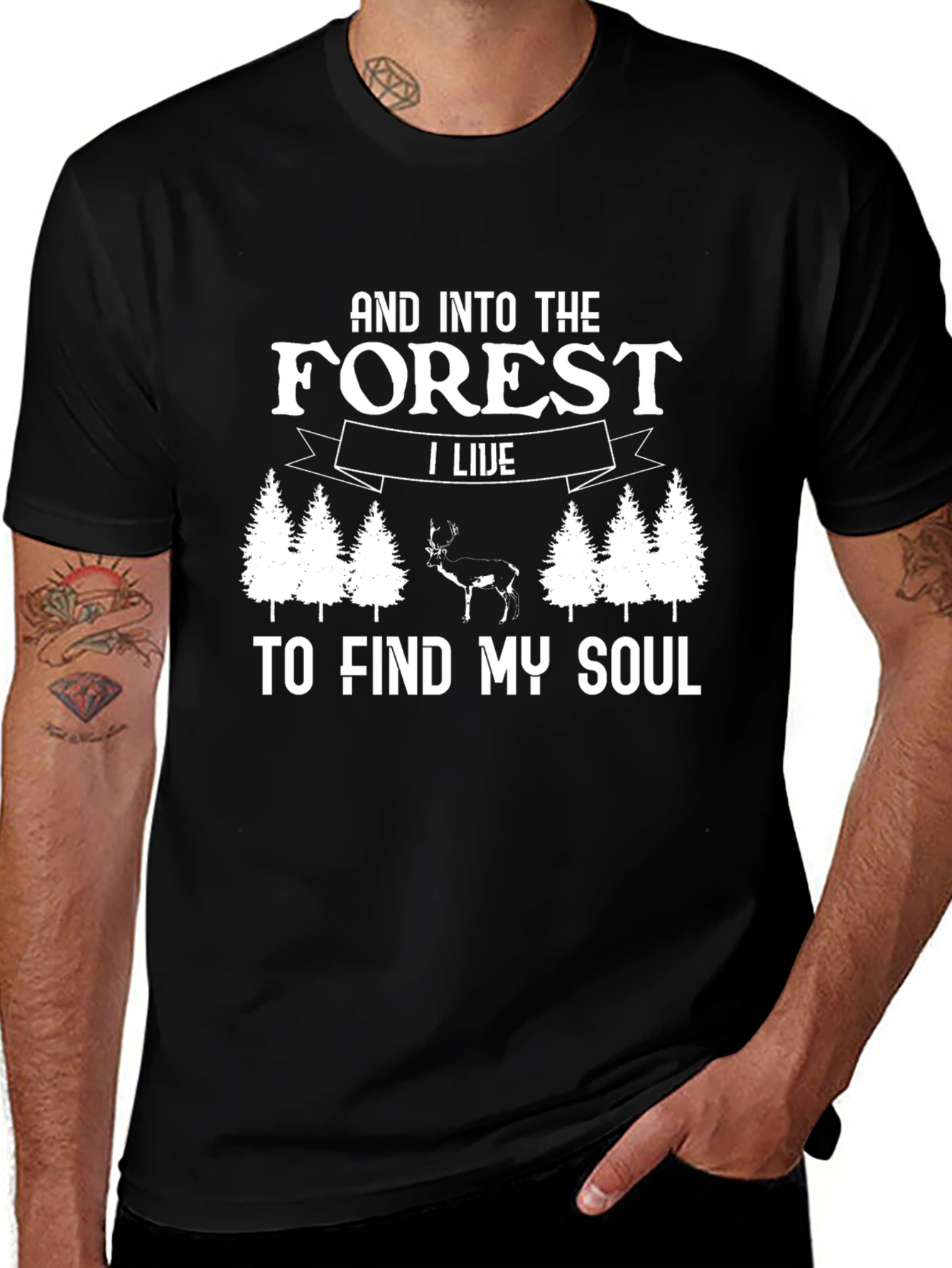Variant 12 of Into The Forest Graphic T-Shirt - Find Your Soul