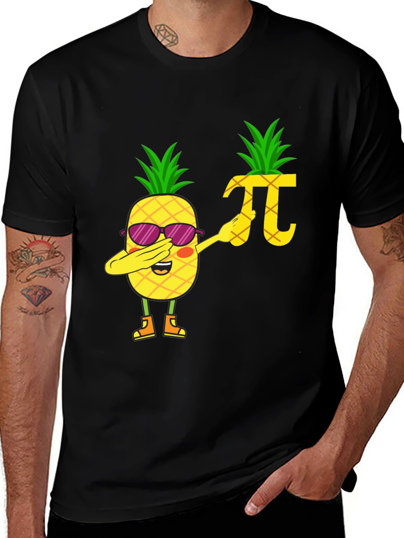 Variant 6 of Dabbing Pineapple Pi T-Shirt - Unique Graphic Tee