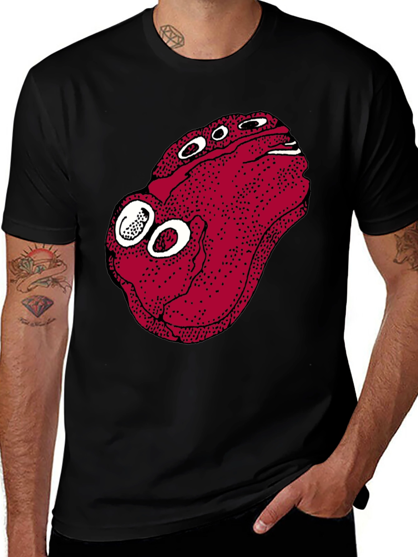 Variant 17 of Funny Eyeball Graphic Tee - Unique Design