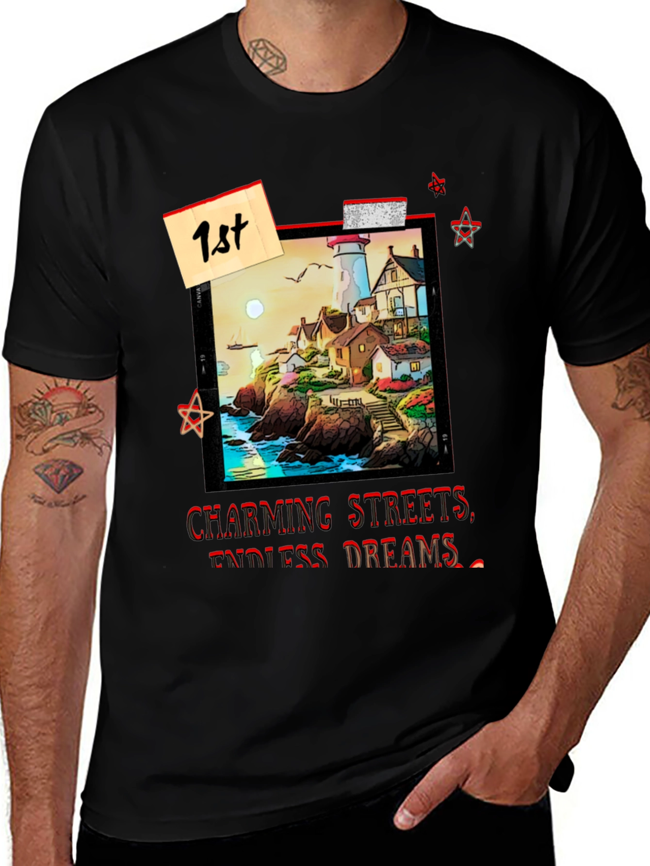 Variant 11 of Charming Streets Graphic Tee