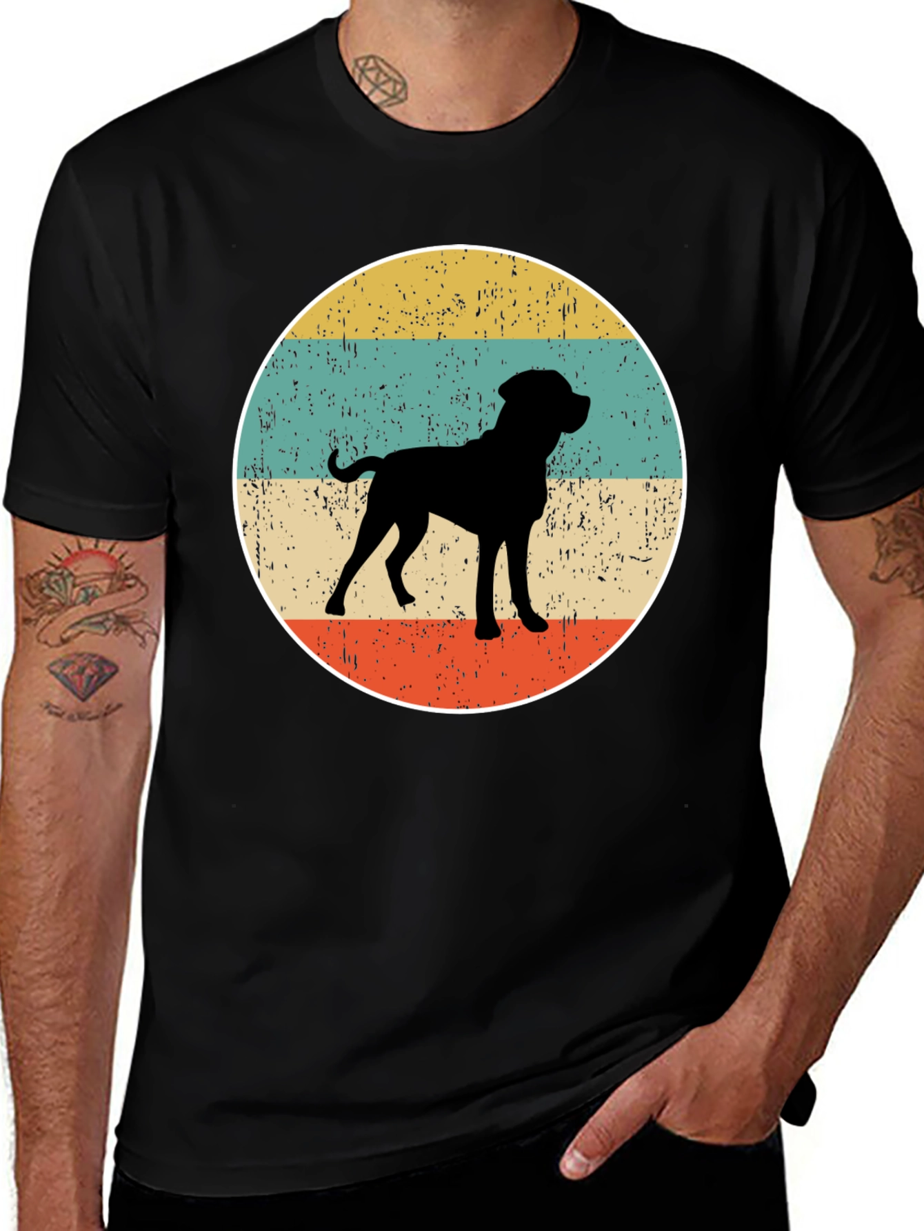 Variant 13 of Retro Dog Graphic Tee - Vintage Style T-Shirt