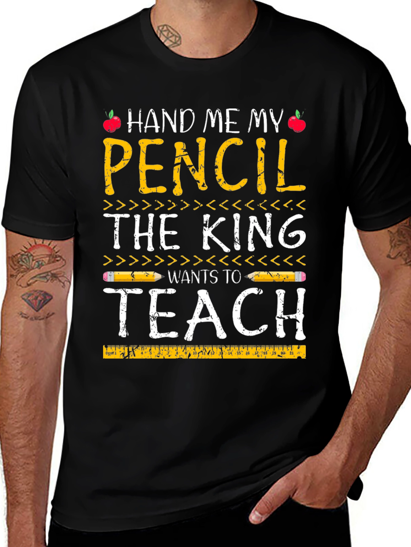 Variant 12 of Hand Me My Pencil - Teacher T-Shirt